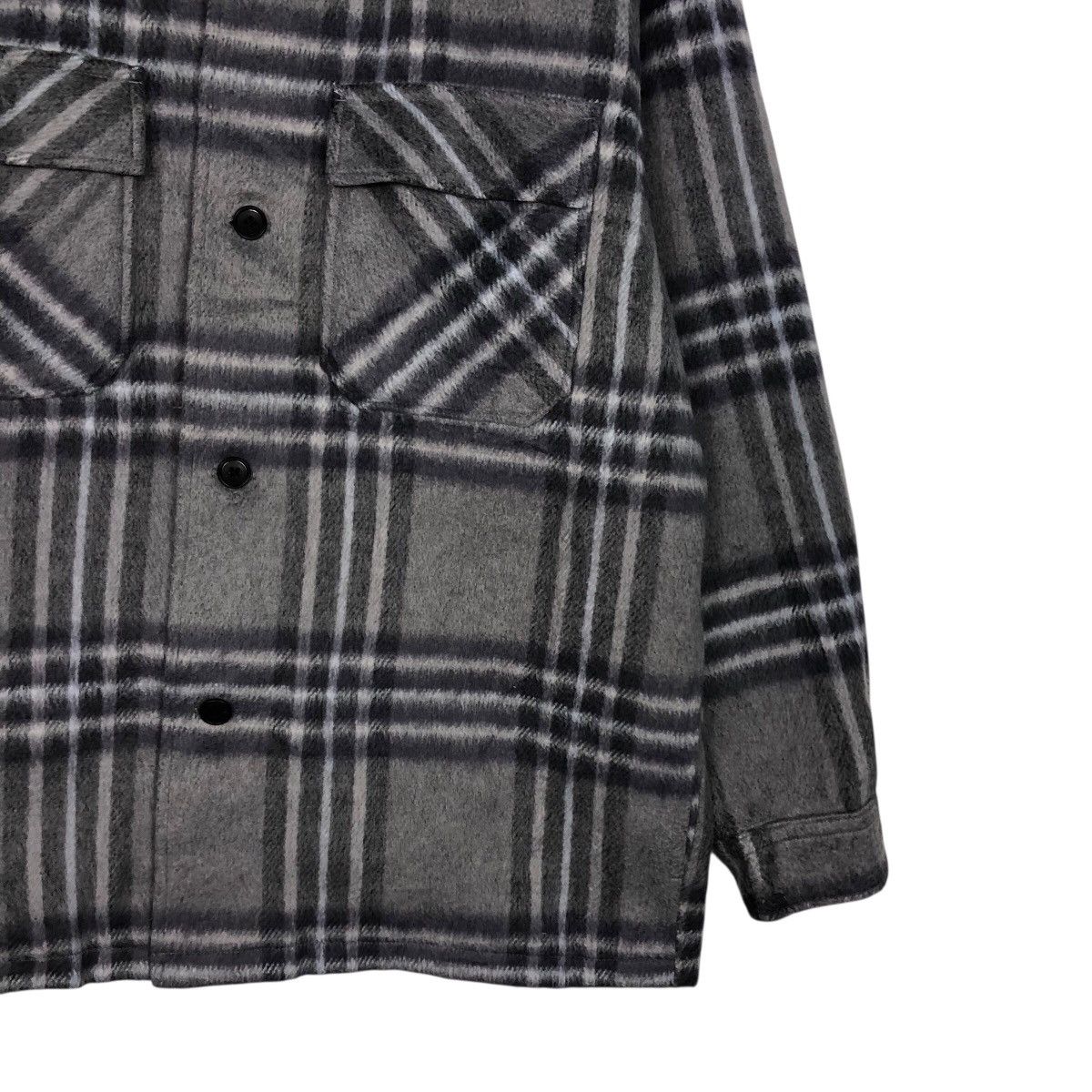 Japanese Brand 📌Vintage Wool Button Jacket GU Japan Tartan Issey Miyake Size US L / EU 52-54 / 3 - 6 Thumbnail
