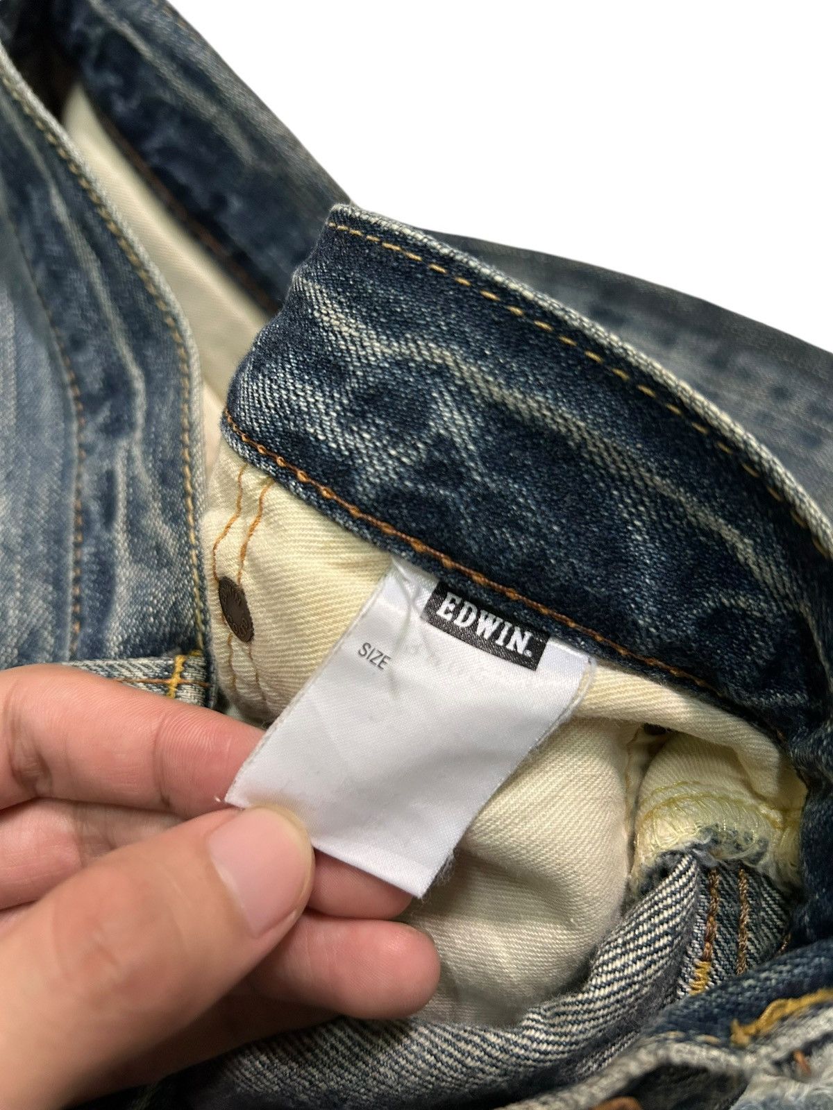 Japanese Brand × Kapital × Vintage Vtg Edwin505 Selvedge Distressed Grunge Rock Punk Denim ☠️🎌🎌 Size US 34 / EU 50 - 13 Thumbnail