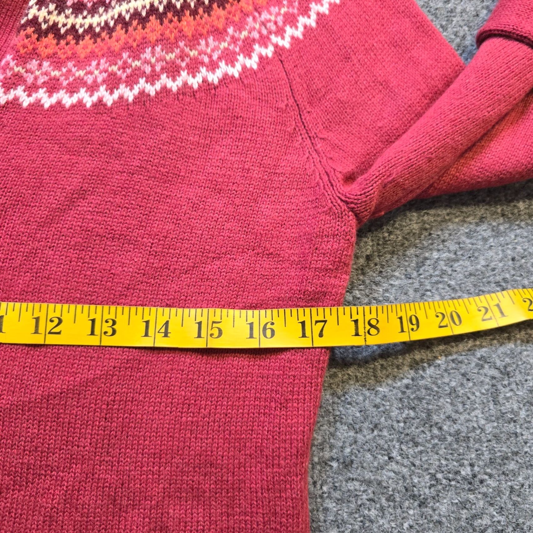 American Eagle Outfitters VINTAGE American Eagle Outfitters Sweater Womens Large Red Angora Rabbit Knit Fair Isle Casual Size L / US 10 / IT 46 - 5 Thumbnail