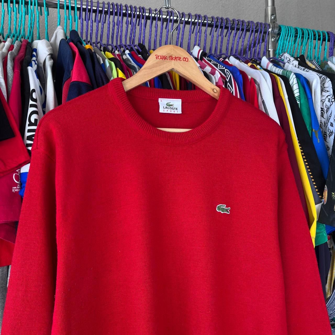 Lacoste Lacoste Sport Red Wool Sweater Jumper Pullover Size 6 Size US XL / EU 56 / 4 - 2 Thumbnail