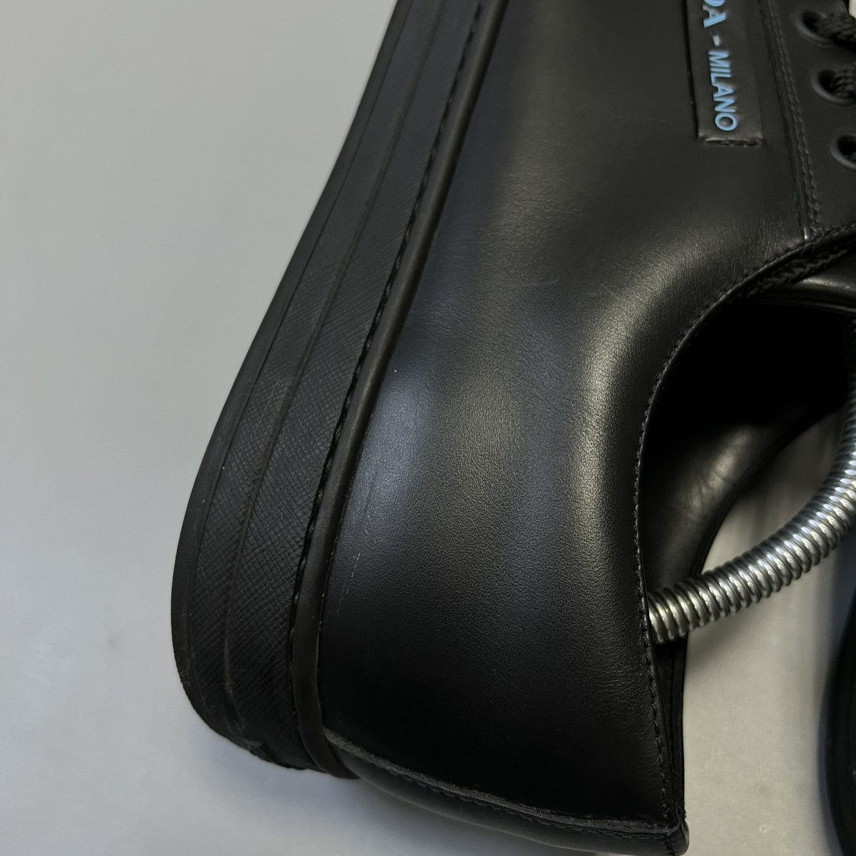 Prada Prada Sneakers Leather Shoes Black Luxury UK 8 men's Size US 9 / EU 42 - 8 Thumbnail