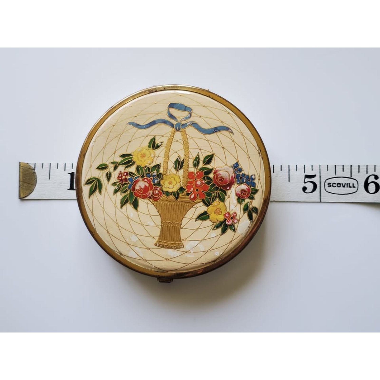 Other Vintage Houbigant Floral Basket Compact Size ONE SIZE - 9 Thumbnail