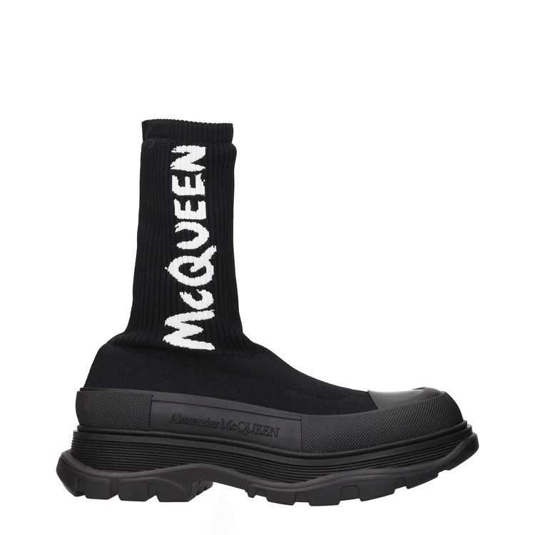 Alexander McQueen o1y1024 Hi-Top Sneakers in Black Size US 9 / EU 42 - 2 Thumbnail
