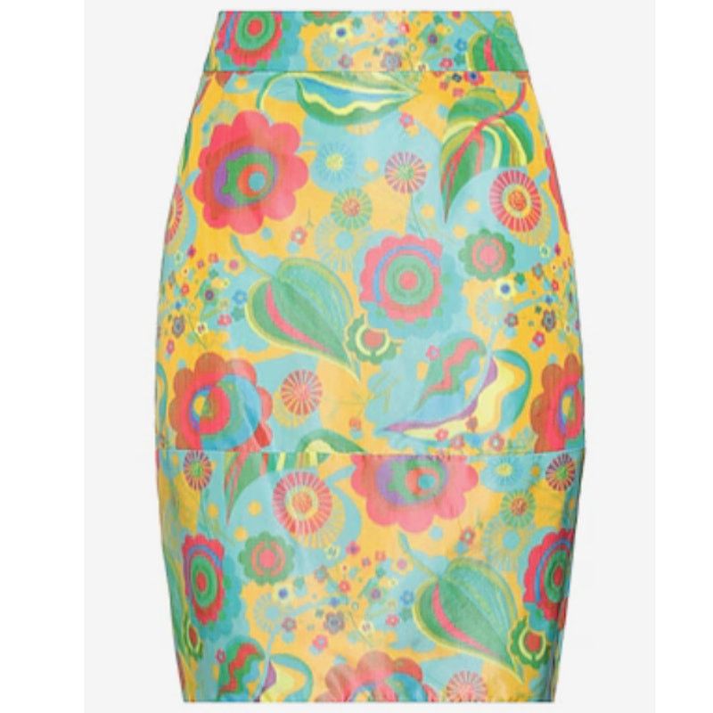 Marni Marni floral a line skirt multicolor size 6 Size 28" / US 6 / IT 42 - 1 Thumbnail