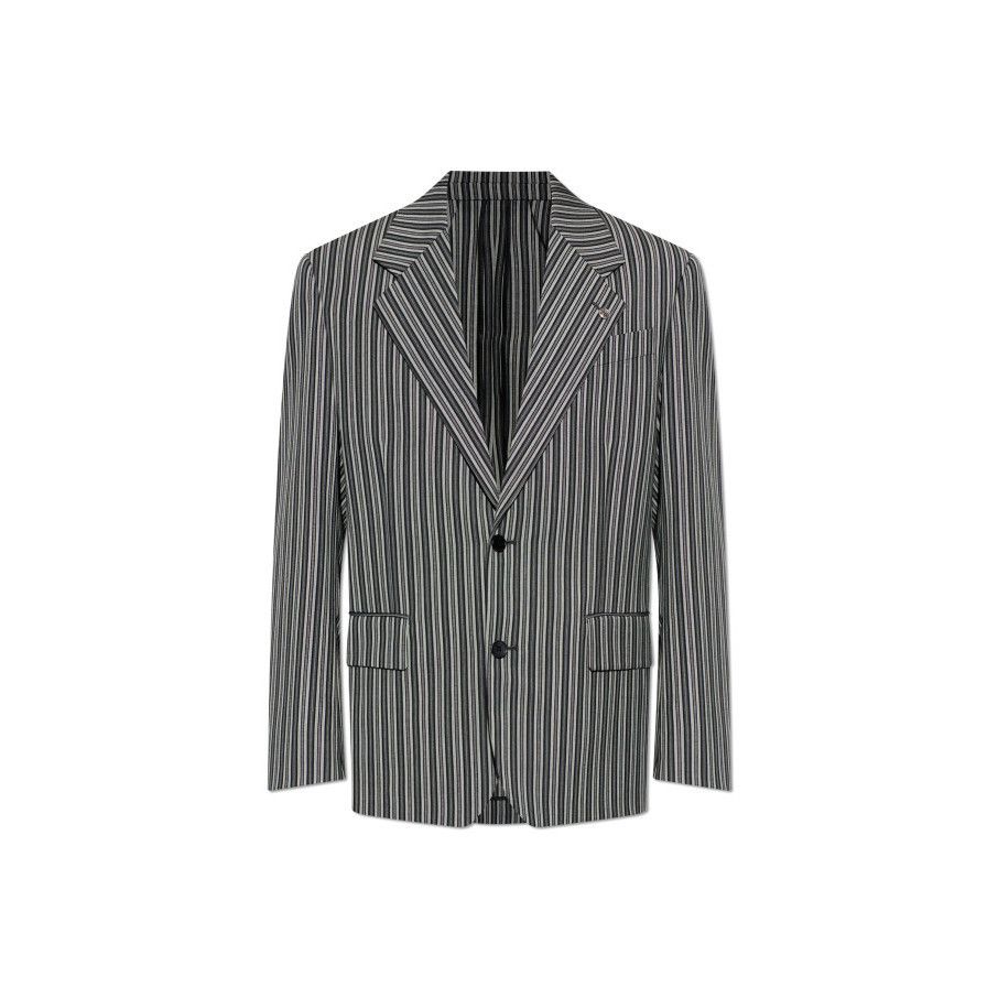 Versace VERSACE Gray Striped Blazer New And Authentic (Men's size:M; Size US M / EU 48-50 / 2 - 1 Preview