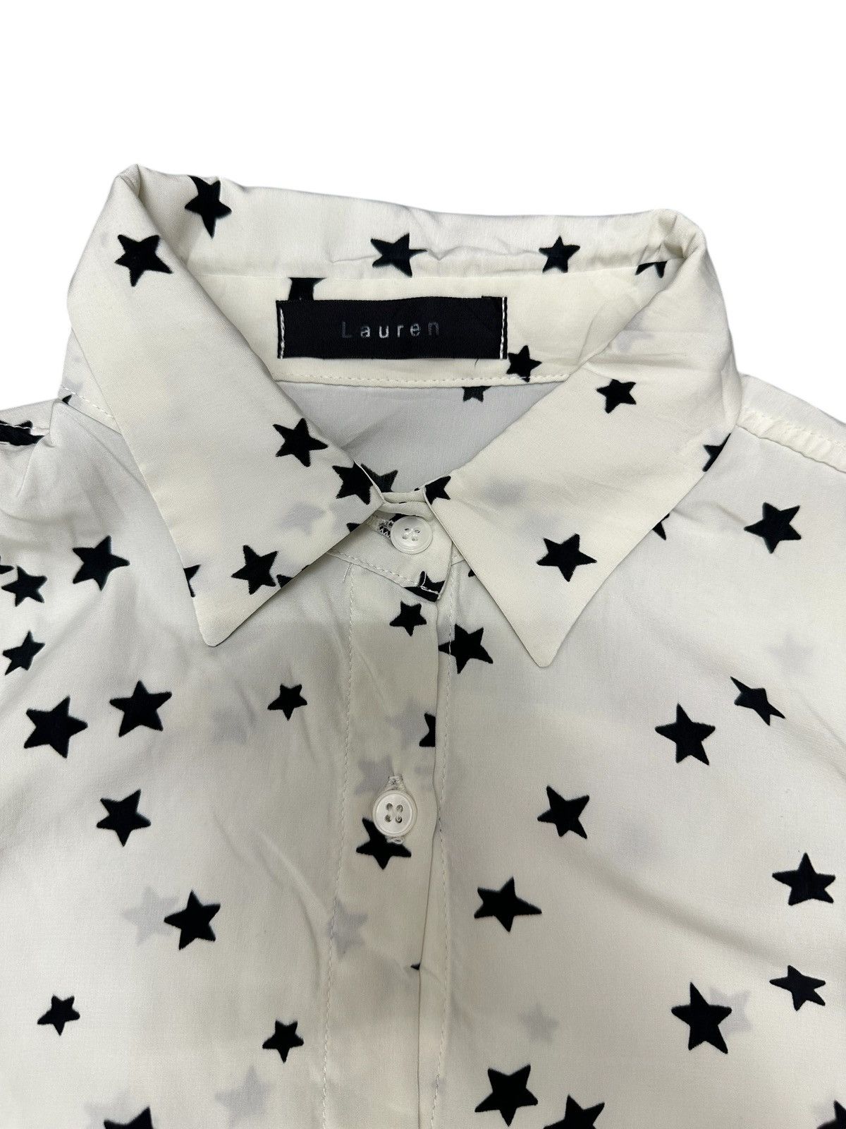 Issey Miyake 2000s LAUREN DOUBLE POCKET STARS DESIGN SHIRT BUTTON Size US M / EU 48-50 / 2 - 6 Thumbnail
