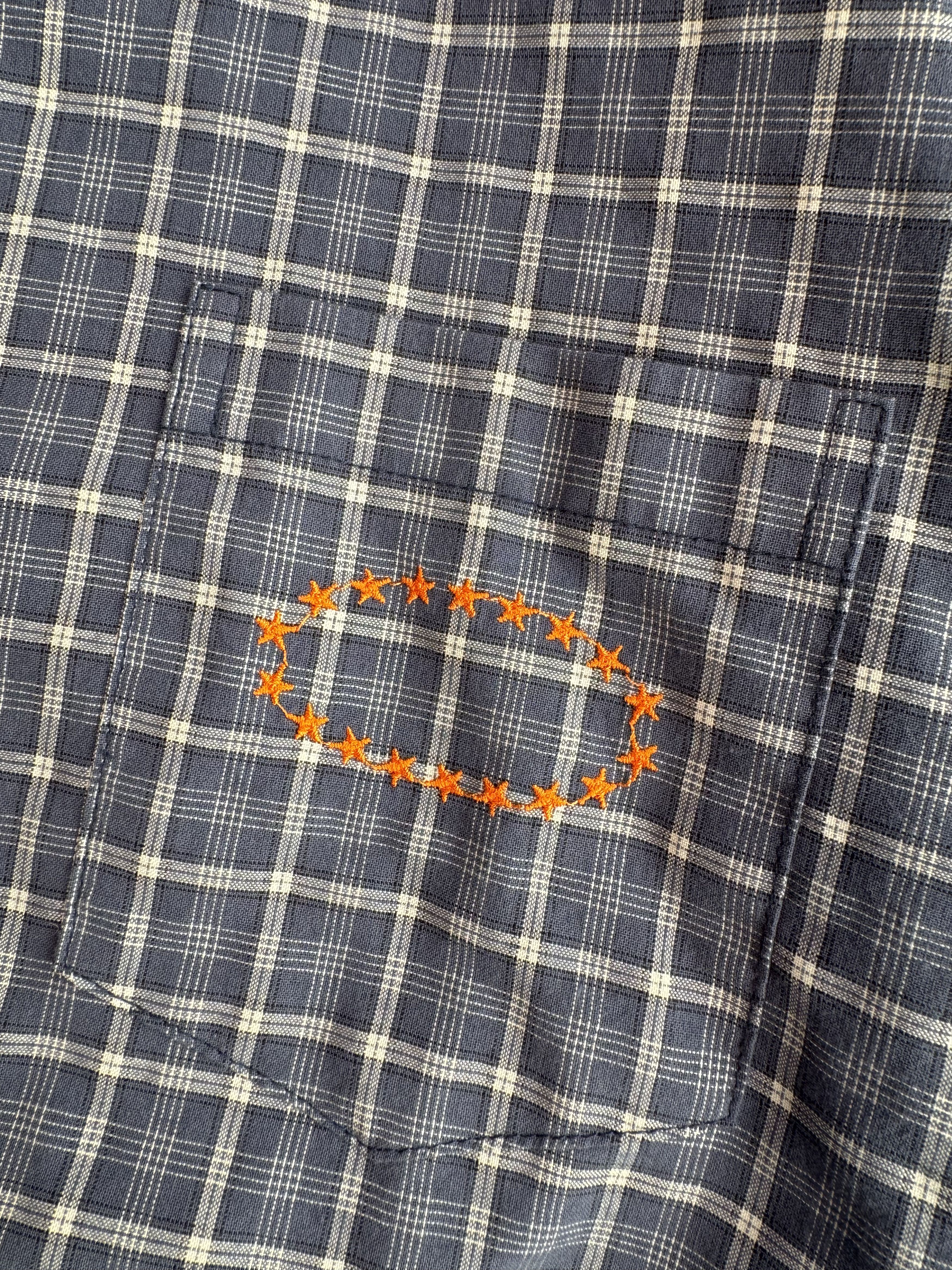 Japanese Brand AFB Plaid Shirt Star Embroidery Size US XL / EU 56 / 4 - 3 Thumbnail