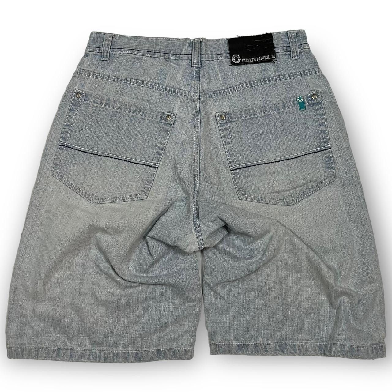 Southpole Southpole Men's Blue and White Shorts Size US 34 / EU 50 - 2 Thumbnail