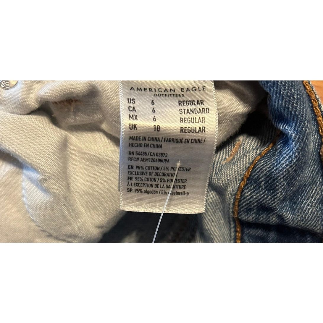 American Eagle Outfitters American Eagle Distressed Acid Wash Jeans - Size 6 Size 28" / US 6 / IT 42 - 7 Thumbnail