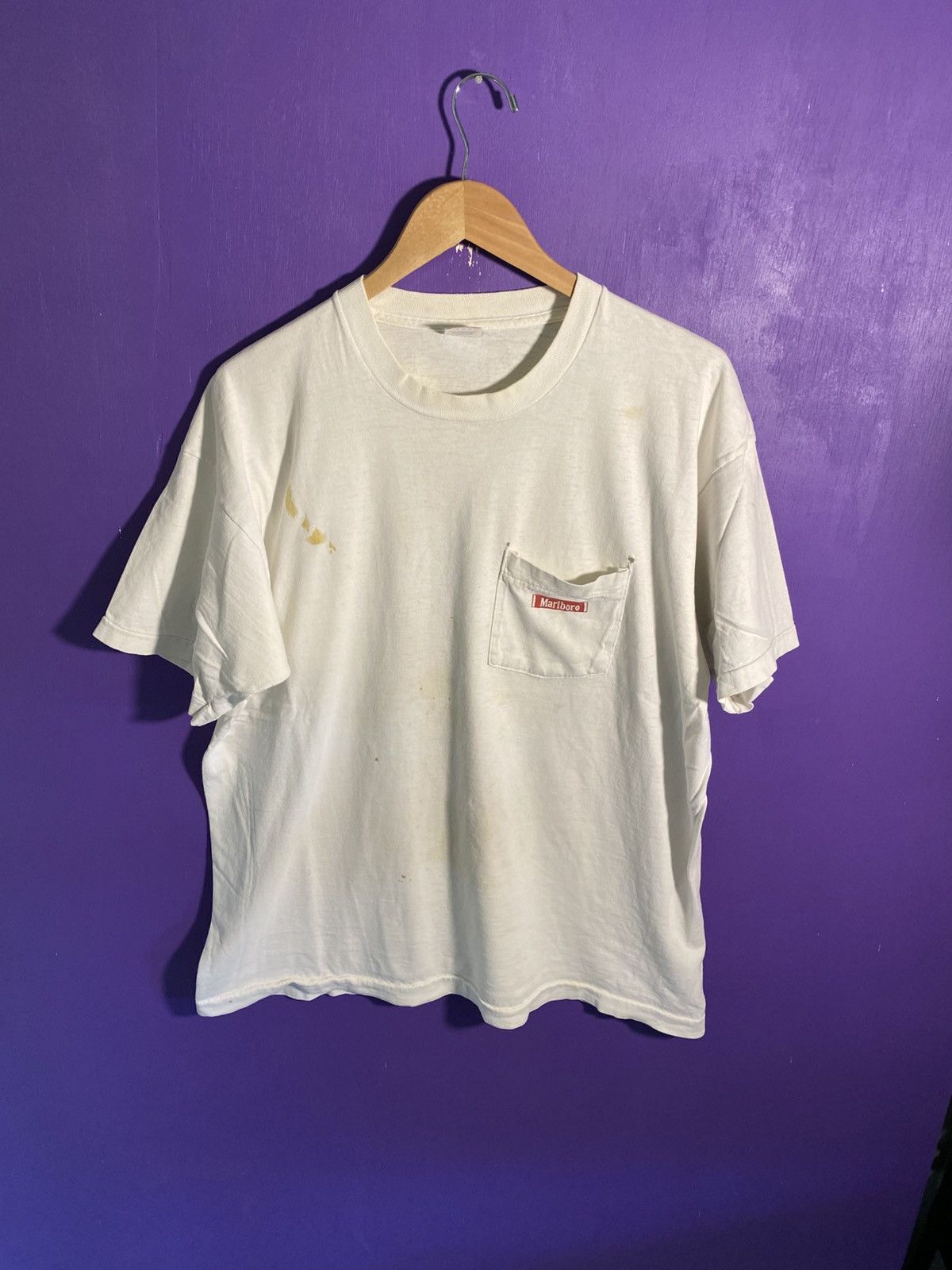 Marlboro × Vintage Vintage 90s Marlboro country store pocket tee Size US XL / EU 56 / 4 - 1 Thumbnail