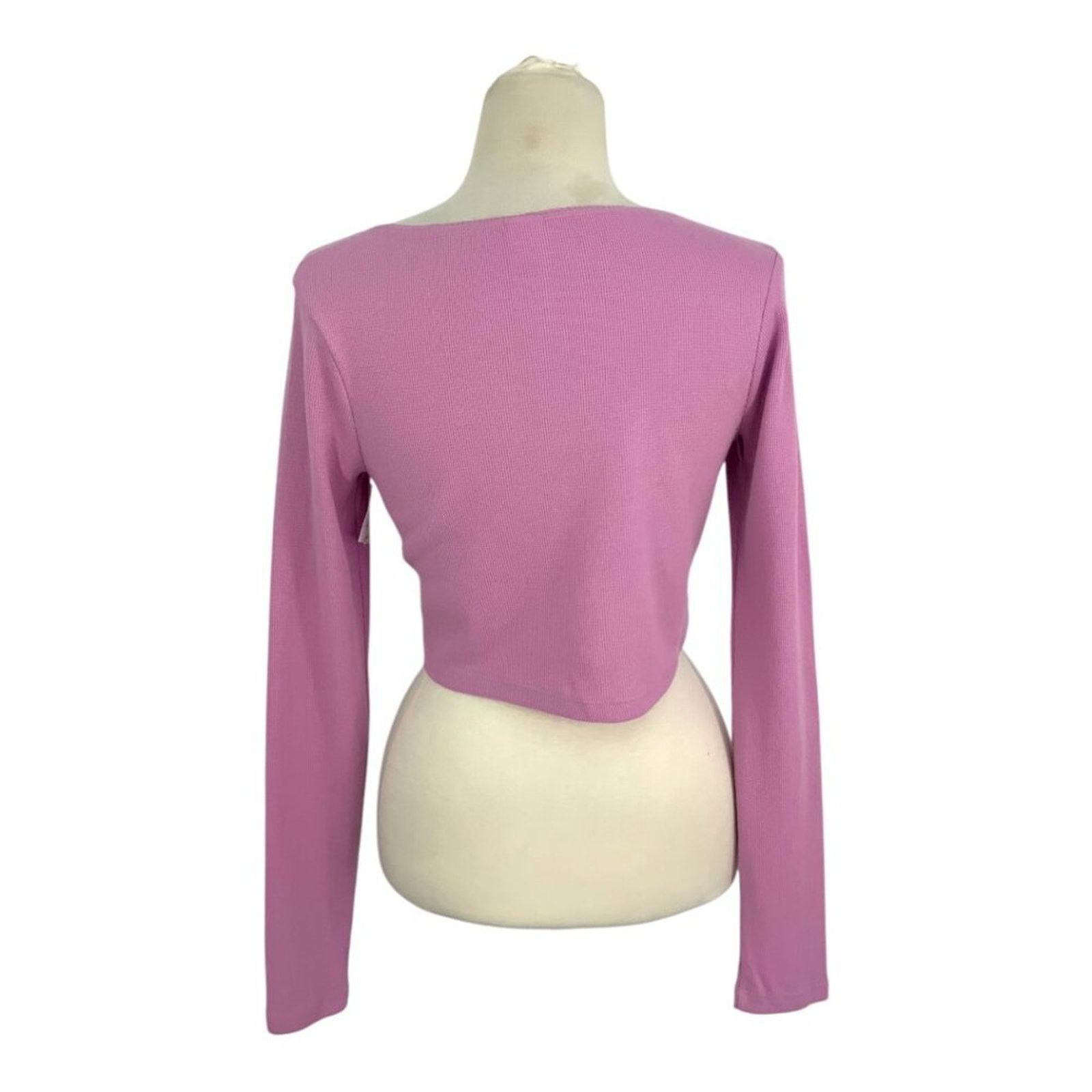Other Abound Long Sleeve Thermal Crop Top Pink Size Large NWOT Size L / US 10 / IT 46 - 6 Thumbnail