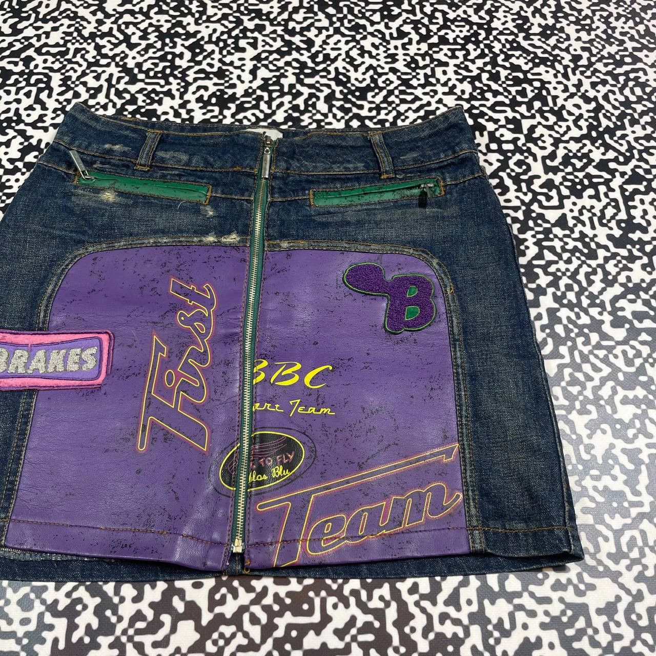 Japanese Brand Vintage Y2K Japanese Style Denim Mini Skirt Retro 90s Style Size 28" / US 6 / IT 42 - 7 Thumbnail