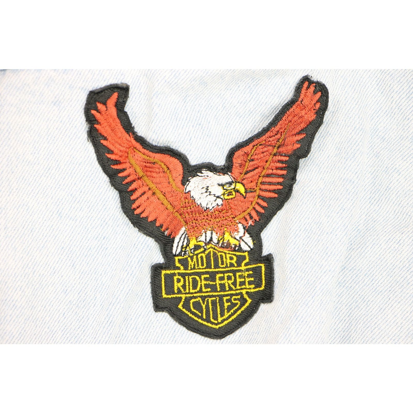 Jordache Vintage Jordache Harley Davidson Eagle Trucker Jean Jacket Size S / US 4 / IT 40 - 4 Thumbnail