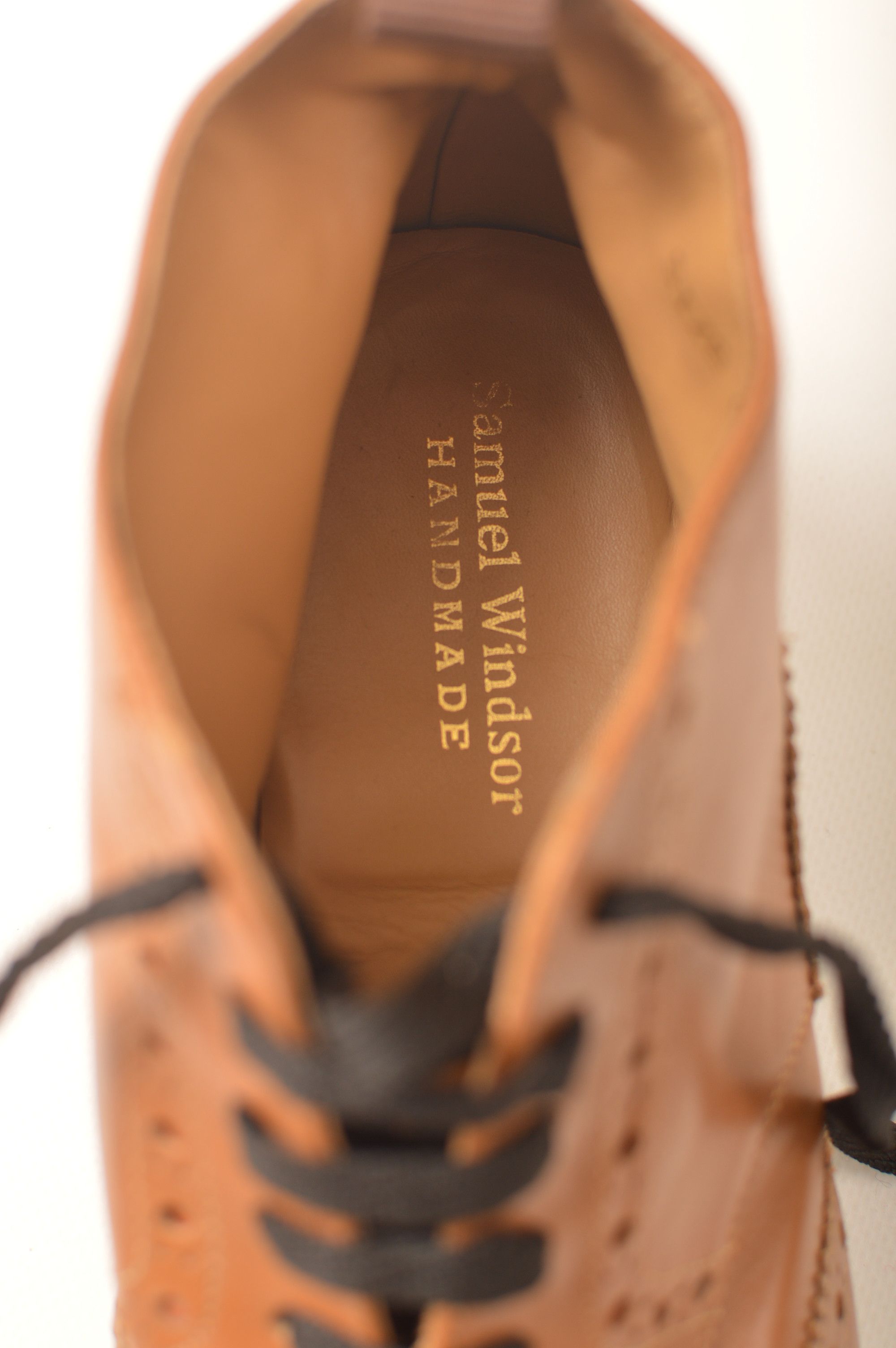 Designer Samuel Windsor Handmade Brown Leather Brogues Boots Size US 10 / EU 43 - 8 Thumbnail