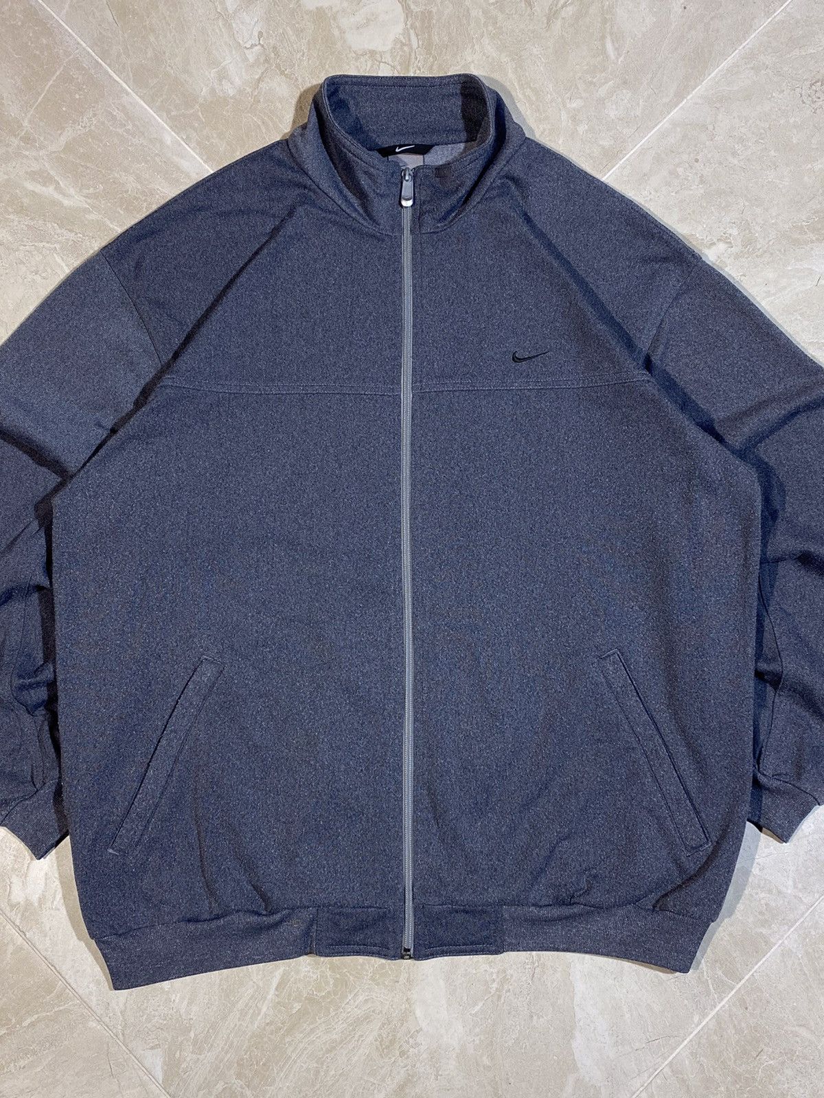 Nike Y2k Nike streetwear style swoosh logo drill zip up track top Size US XL / EU 56 / 4 - 3 Thumbnail