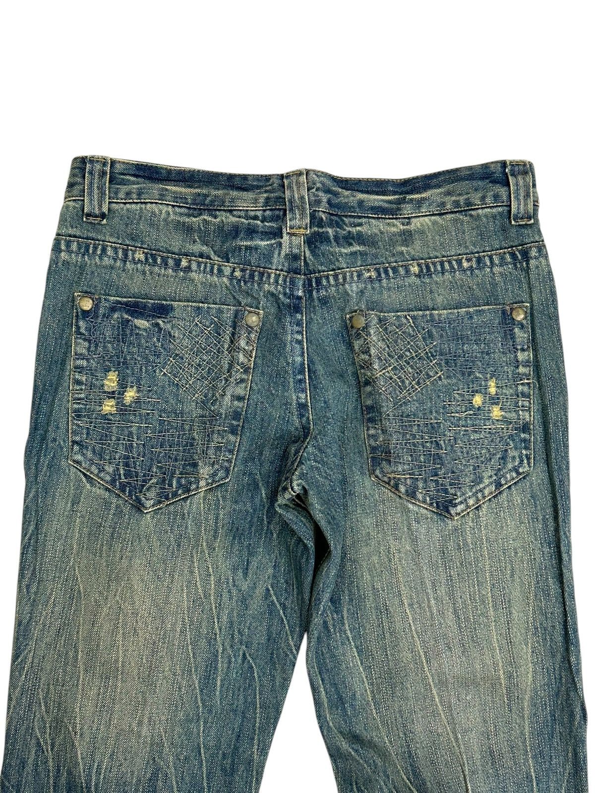 Kapital Japanese Brand Jean Washed Blue Way Jean Zigzag Boro Pcoket Size US 31 - 12 Thumbnail