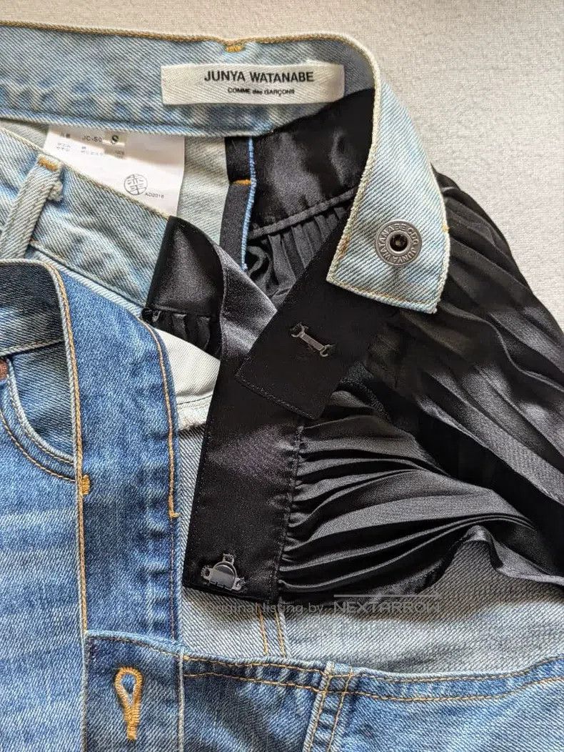Junya Watanabe Junya Watanabe Size S Denim Satin Long Skirt Size 24" / US 00 / IT 34 - 4 Thumbnail