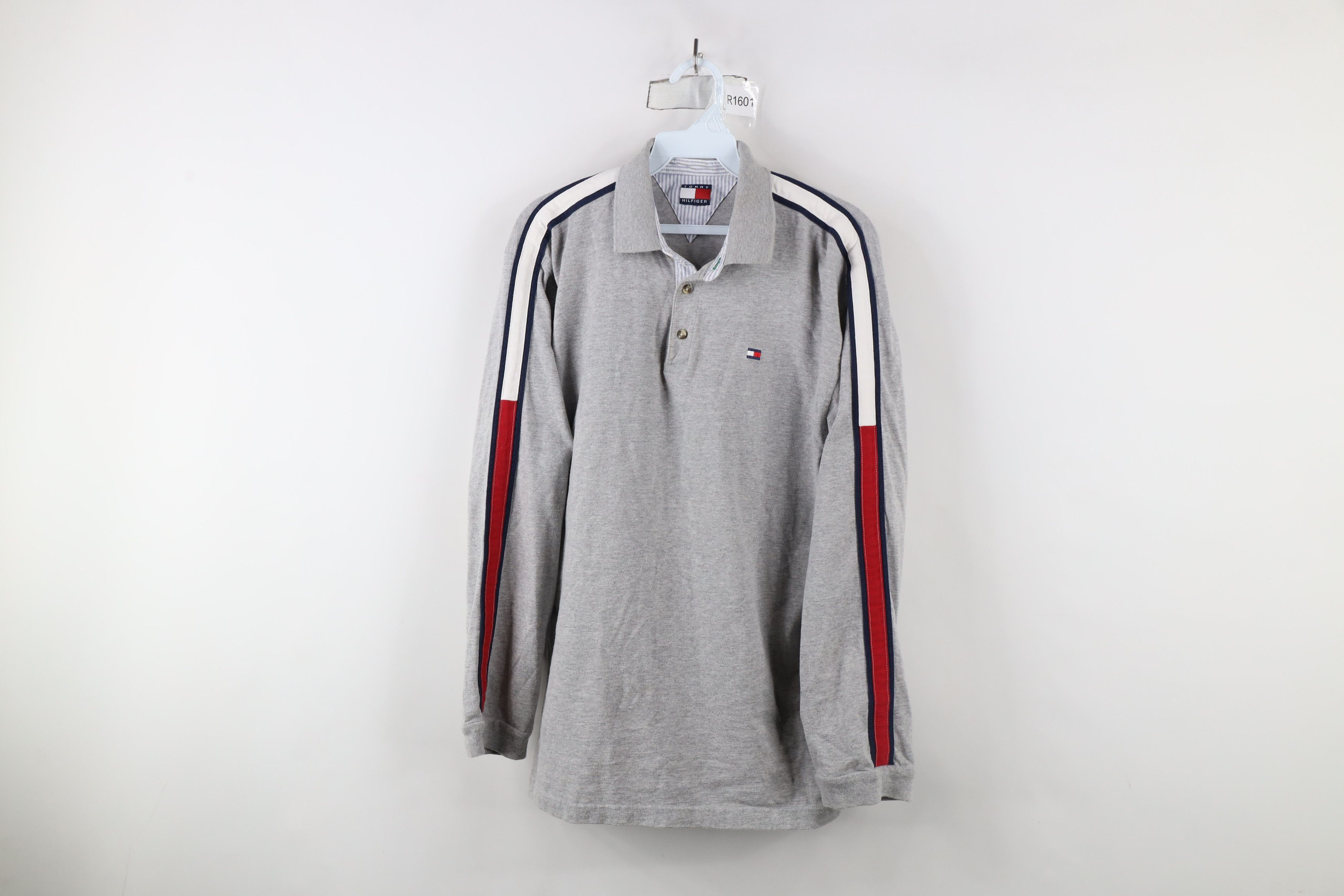 Tommy Hilfiger × Vintage Vintage 90s Tommy Hilfiger Logo Long Sleeve Rugby Polo Shirt Size US S / EU 44-46 / 1 - 1 Thumbnail