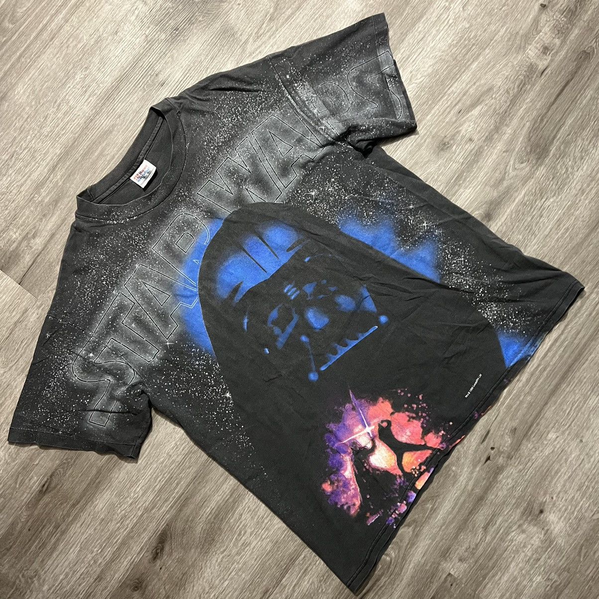 Star Wars × Vintage Vintage Star Wars Darth Vader Full Print T-Shirt Size US L / EU 52-54 / 3 - 1 Thumbnail
