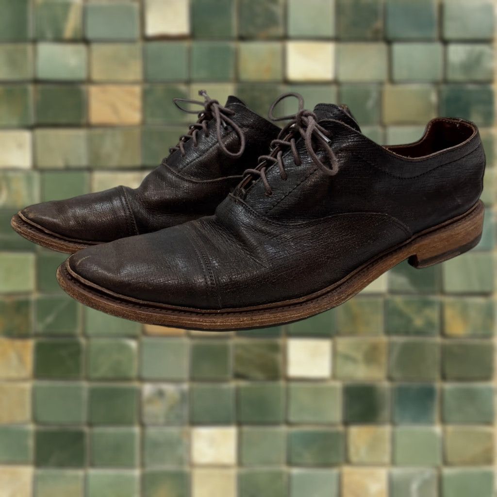 Frye Frye Paul Bal Men's Dress Oxford Cap Toe Shoes Brown Leather 12D Size 12D Mens Shoes Size 12 Brown Leather Oxford Cap Toe Frye Paul Bal Size ONE SIZE - 1 Thumbnail