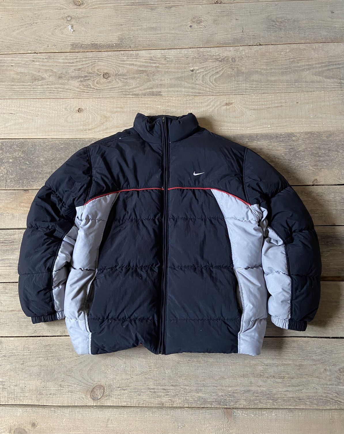 image of Nike Puffer Jacket Mens Big Logo in Black (Size XL)