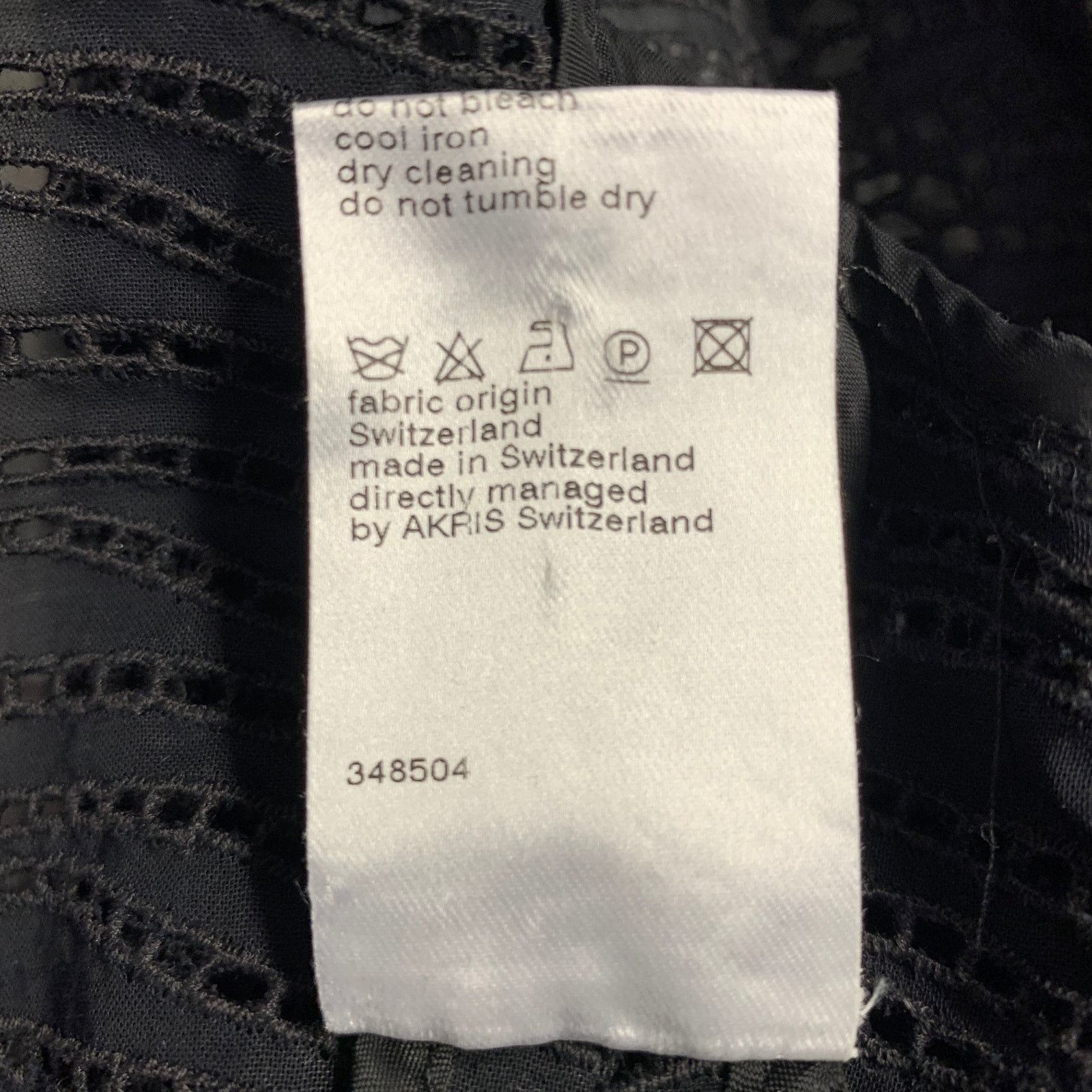 Akris AKRIS Size 6 Black Cotton Eyelet Open Front Jacket Blazer Size M / US 6-8 / IT 42-44 - 7 Thumbnail