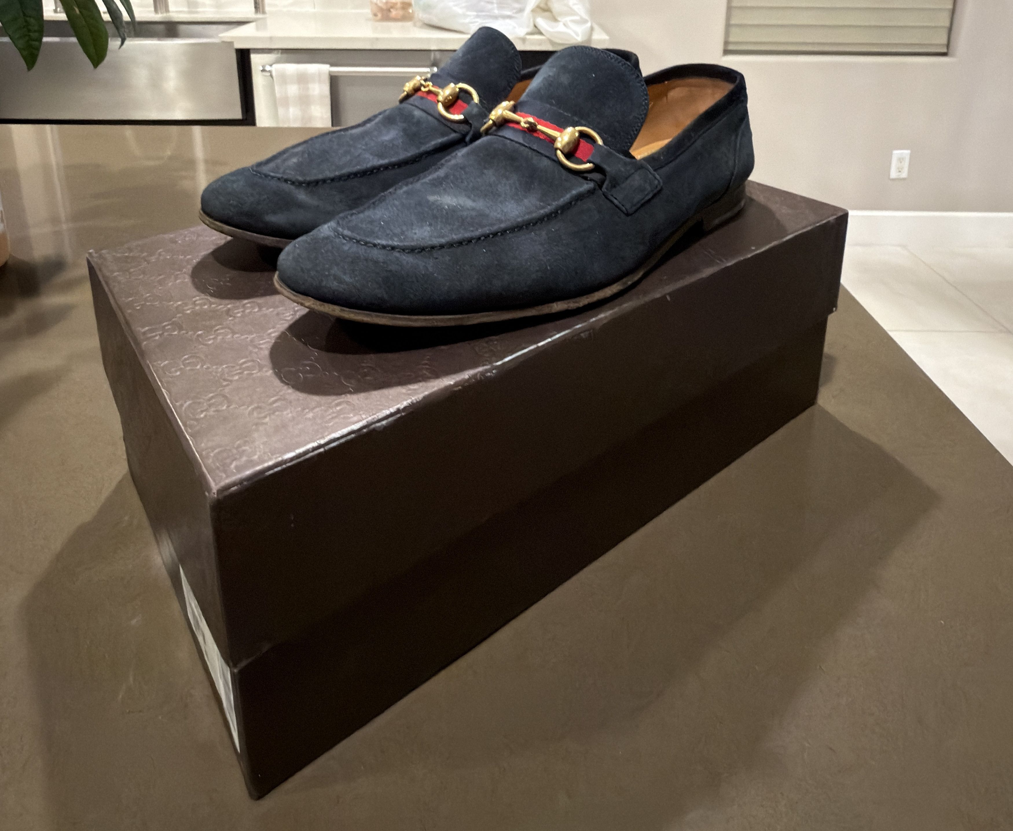 Gucci Gucci Horsebit Loafer 322500 CMA40 Blue Suede Size US 8.5 / EU 41-42 - 2 Thumbnail