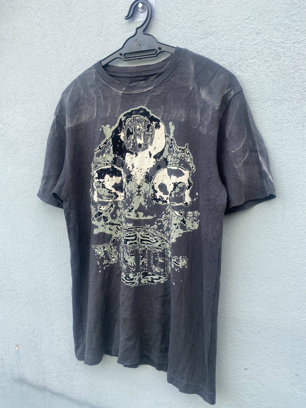 Affliction × JNCO × Jack & Jones Vintage y2k Jack & Jones Big Head Skull Tees Size US L / EU 52-54 / 3 - 3 Thumbnail