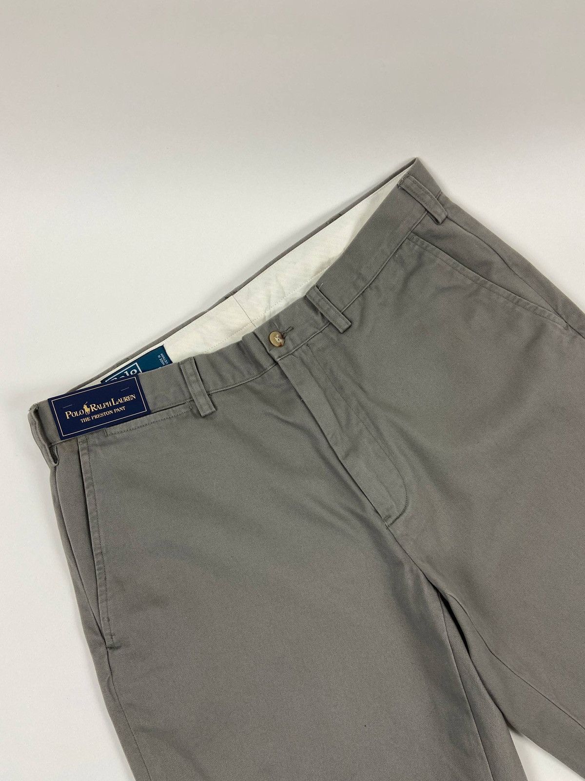 Polo Ralph Lauren Vintage Preston Pant Grey ChinoTrousers Cotton Classic Pants Size US 34 / EU 50 - 3 Thumbnail