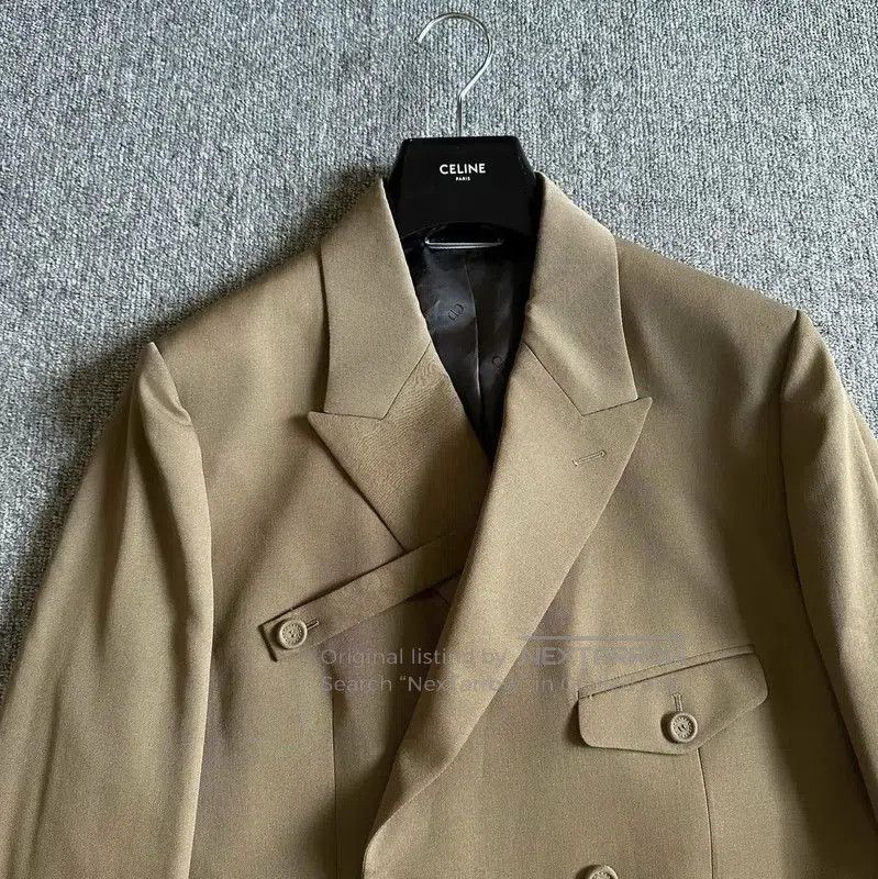 Dior Dior Men's Long Sleeve Wool Coat in Brown . Size US XXL / EU 58 / 5 - 3 Thumbnail