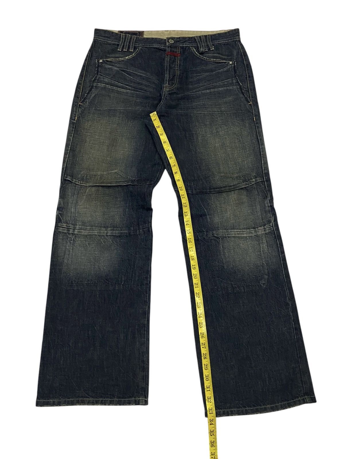 Marithe + Francois Girbaud Marithe Francois Girbaud Distressed Wide Leg Denim Pants Size US 36 / EU 52 - 18 Thumbnail