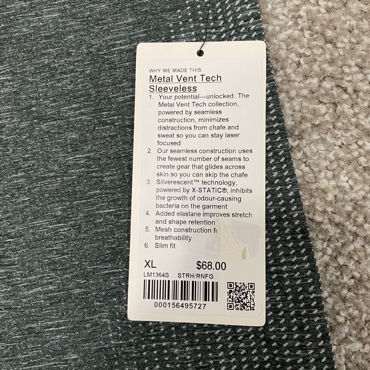 Lululemon Lululemon Metal Vent Tech Tank Top Size US XL / EU 56 / 4 - 5 Thumbnail