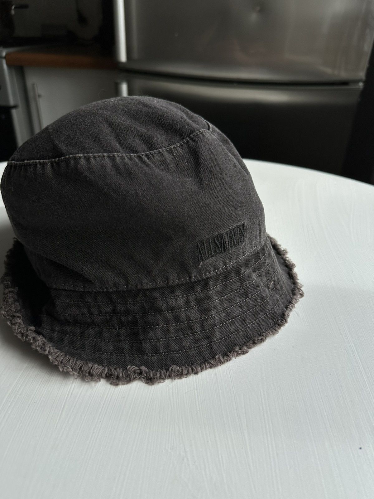 Allsaints AllSaints Logo Bucket Hat, Black, Unisex Size ONE SIZE - 1 Thumbnail