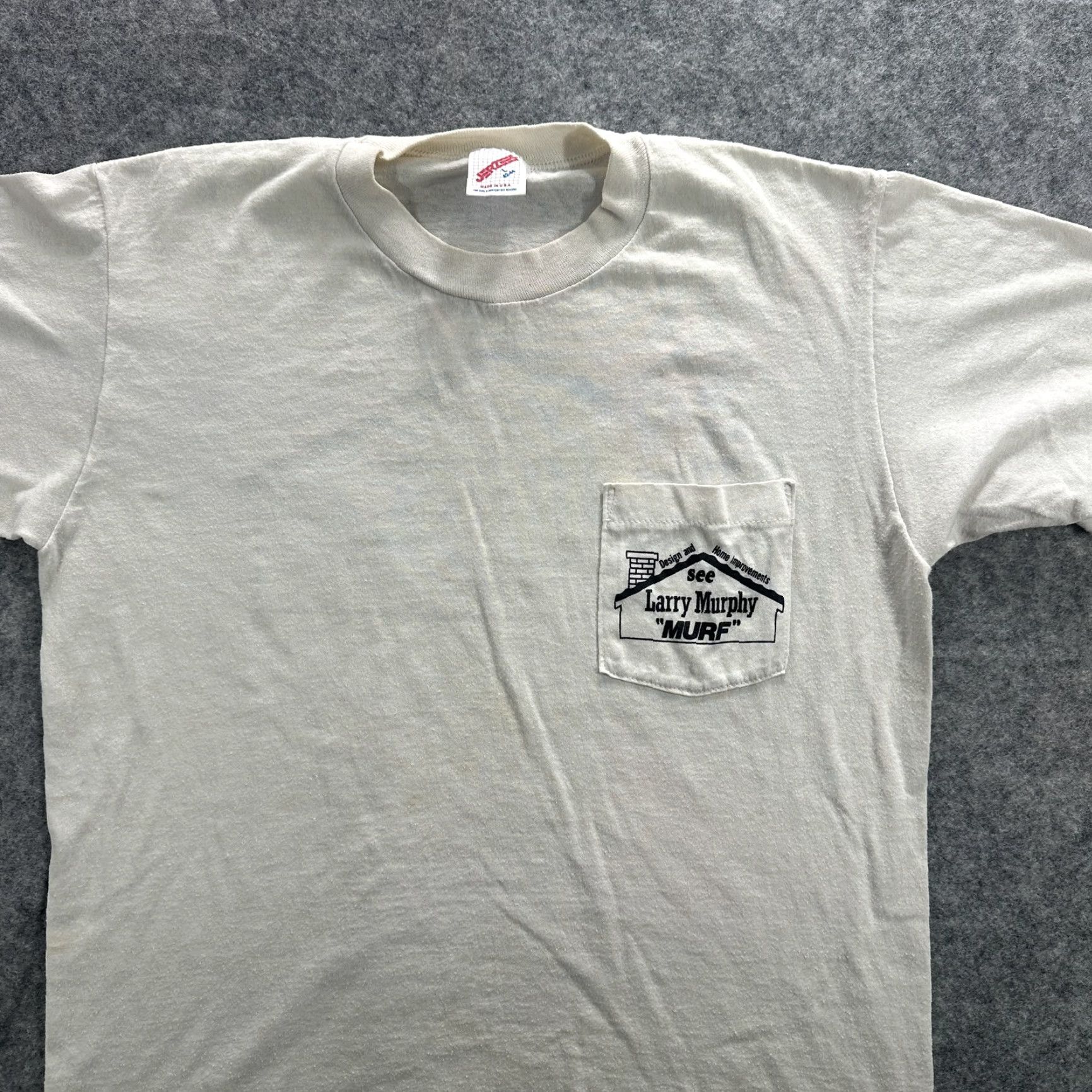 Jerzees VINTAGE Larry Murphy Shirt Mens Large Pocket Tee Home Improvement Promo 90s USA Size US L / EU 52-54 / 3 - 2 Thumbnail