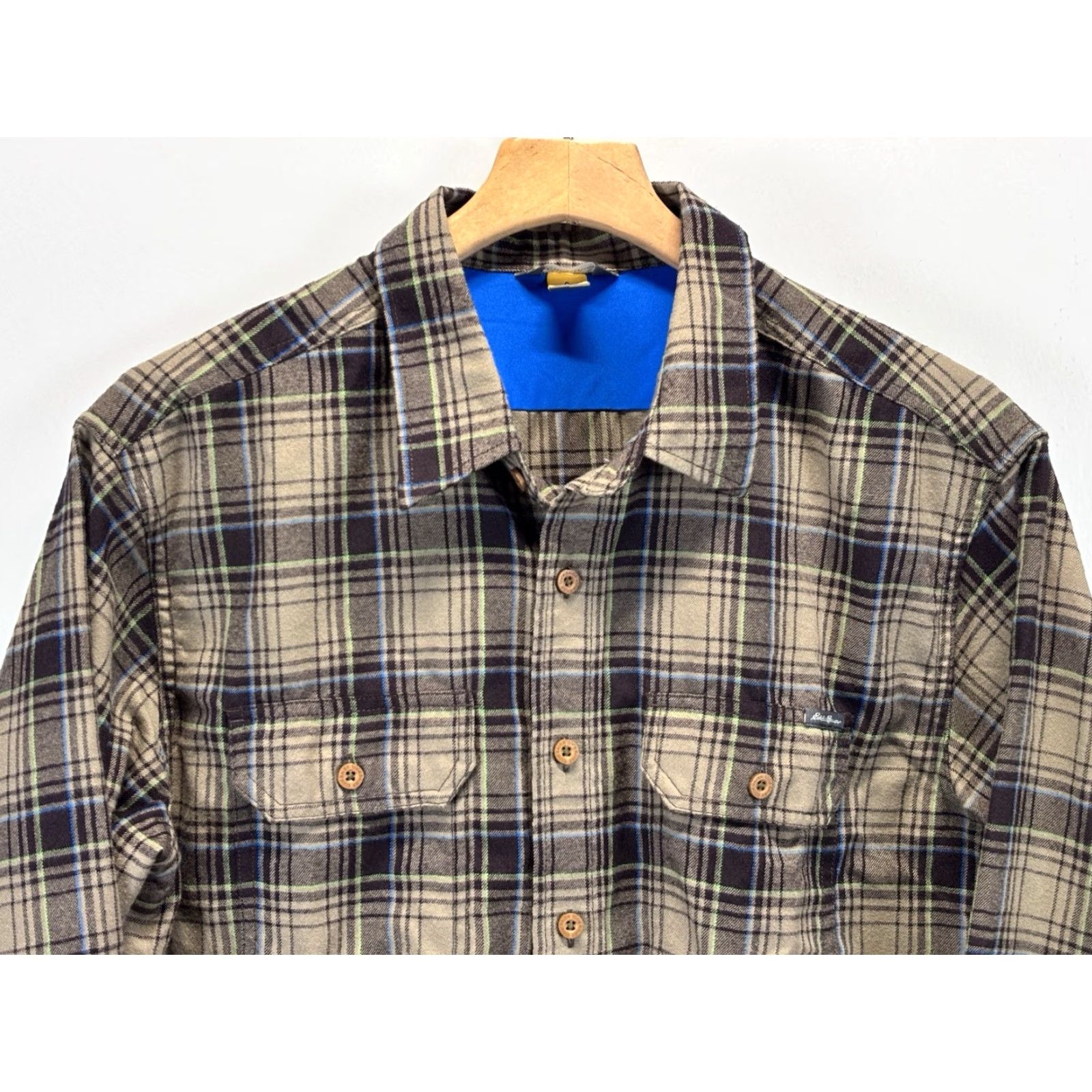 Eddie Bauer Eddie Bauer Travex Flannel Shirt Large Tall Men’s Brown Plaid Button Up Sz LT Size US L / EU 52-54 / 3 - 2 Thumbnail