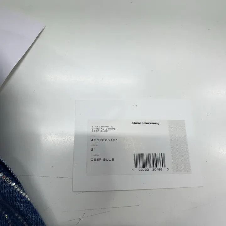 Alexander Wang Alexander Wang Blue Striped Denim Mini Skirt - Size 24" / US 00 / IT 34 - 4 Thumbnail