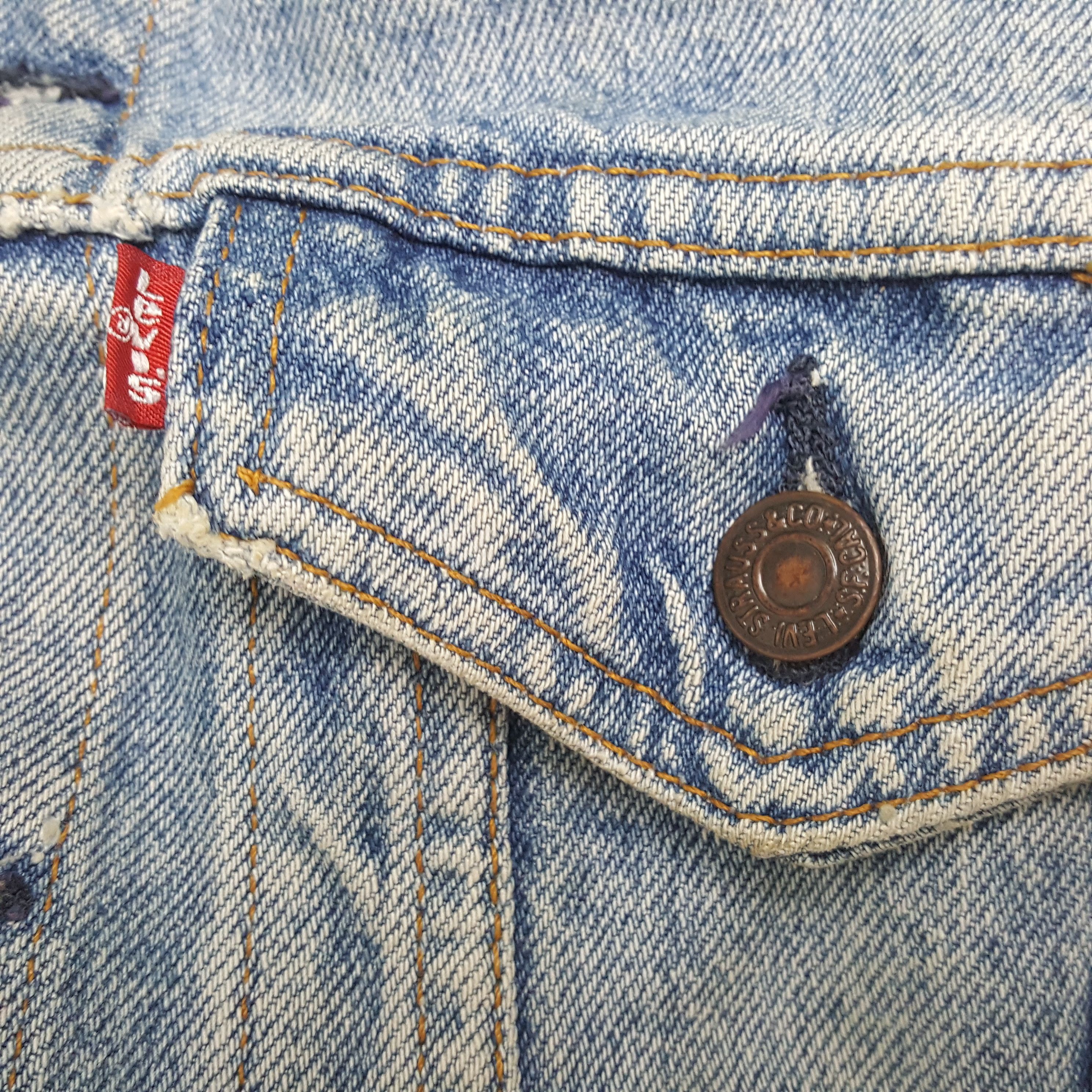 Band Tees × Levi's × Vintage Vintage LEVI'S x JAMIROQUAI Band Distressed Custom Jacket Size US S / EU 44-46 / 1 - 9 Thumbnail