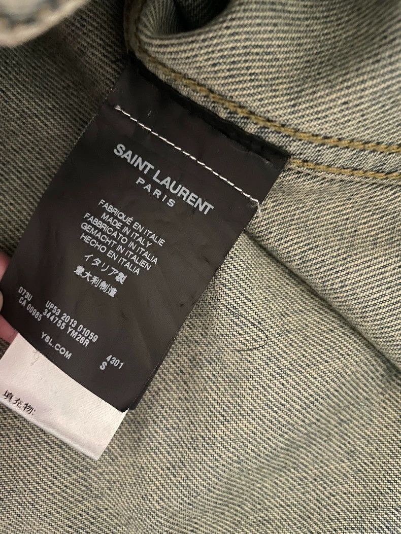 Saint Laurent Paris Saint Laurent Paris Leather sleeve denim jacket-2505 Size US S / EU 44-46 / 1 - 4 Thumbnail