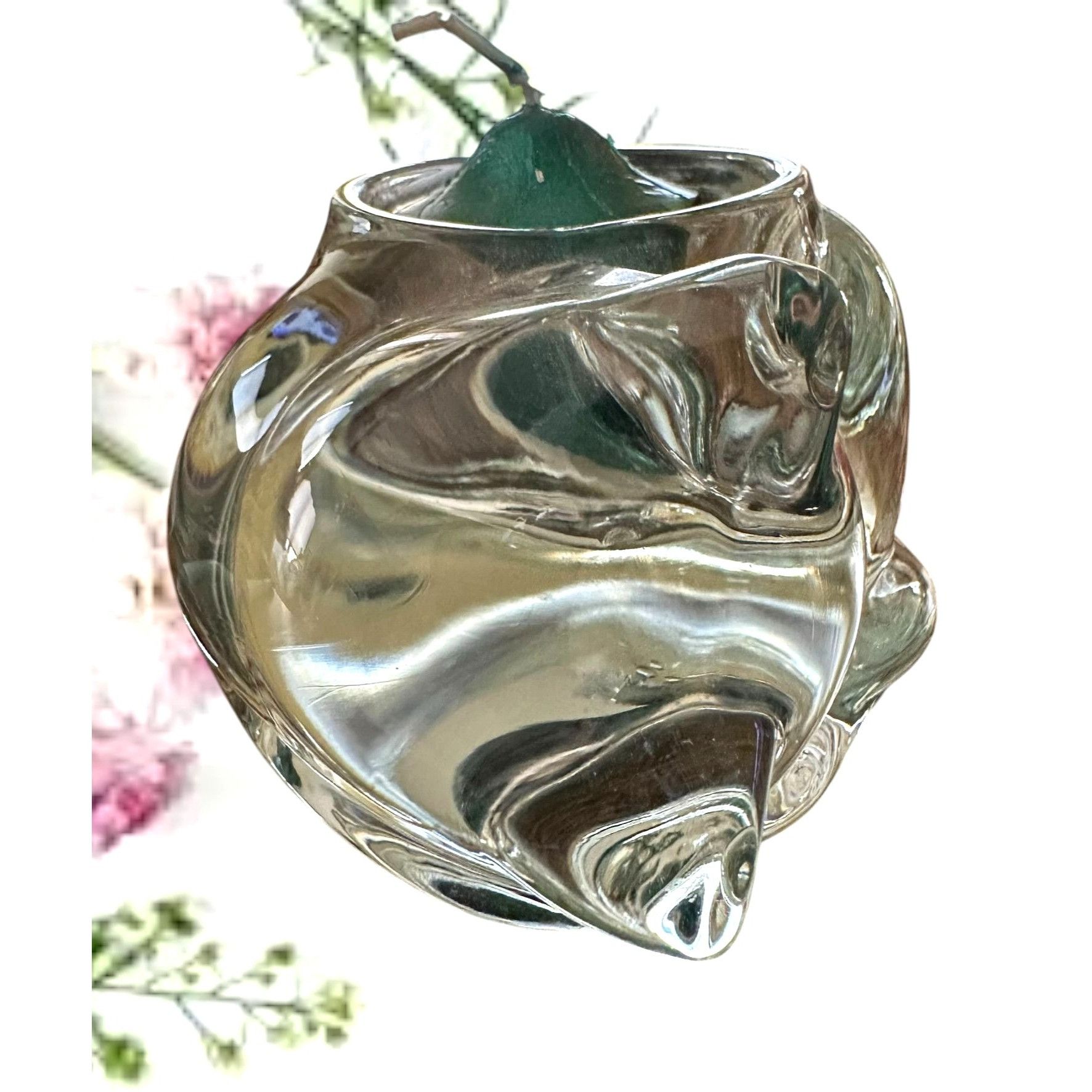 Handmade × Vintage Vintage Indiana Glass Cat Votive Holder Clear Crystal With C Size ONE SIZE - 7 Thumbnail