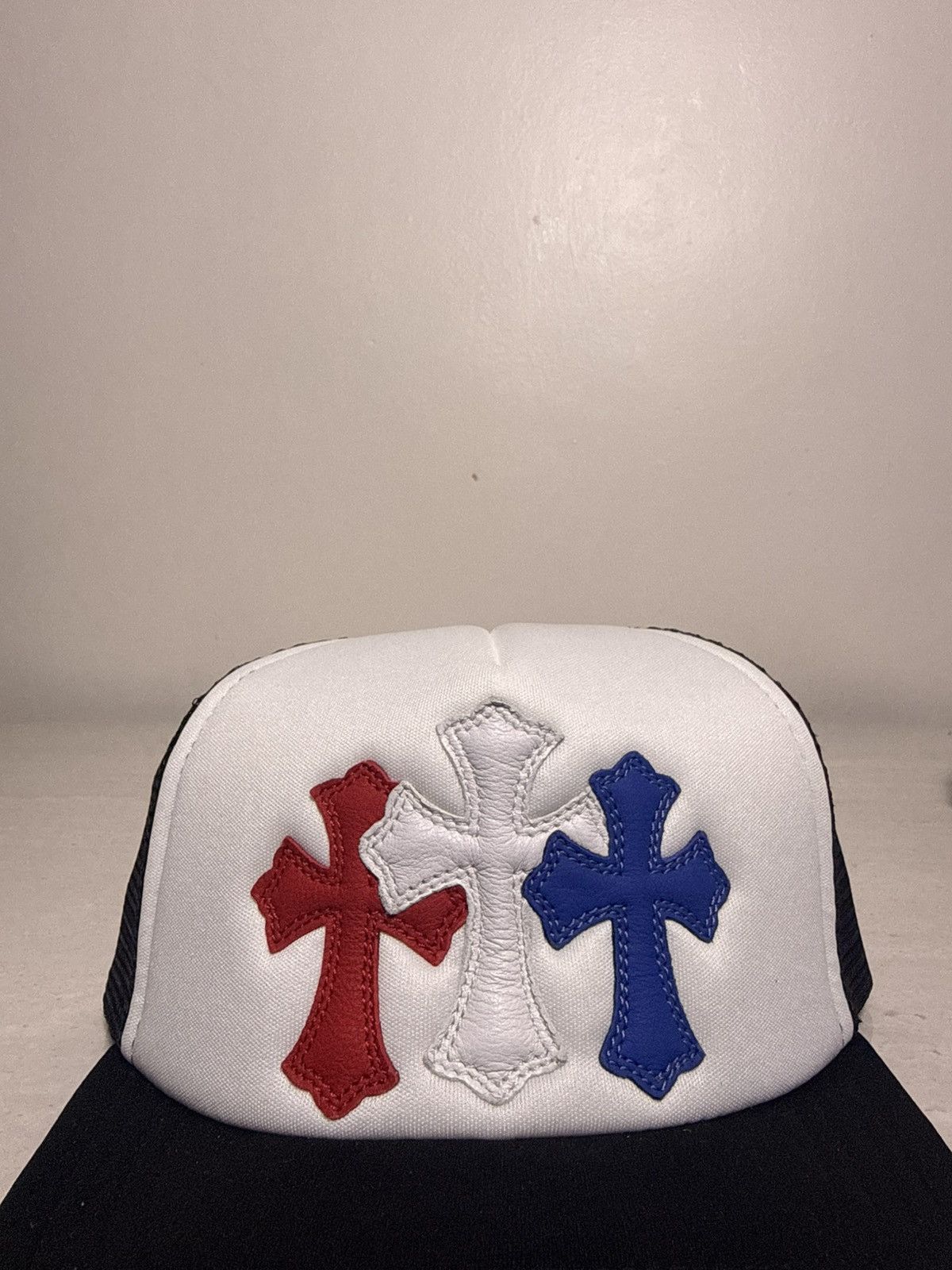 Chrome Hearts chrome hearts triple cross leather patch trucker hat Size ONE SIZE - 2 Thumbnail