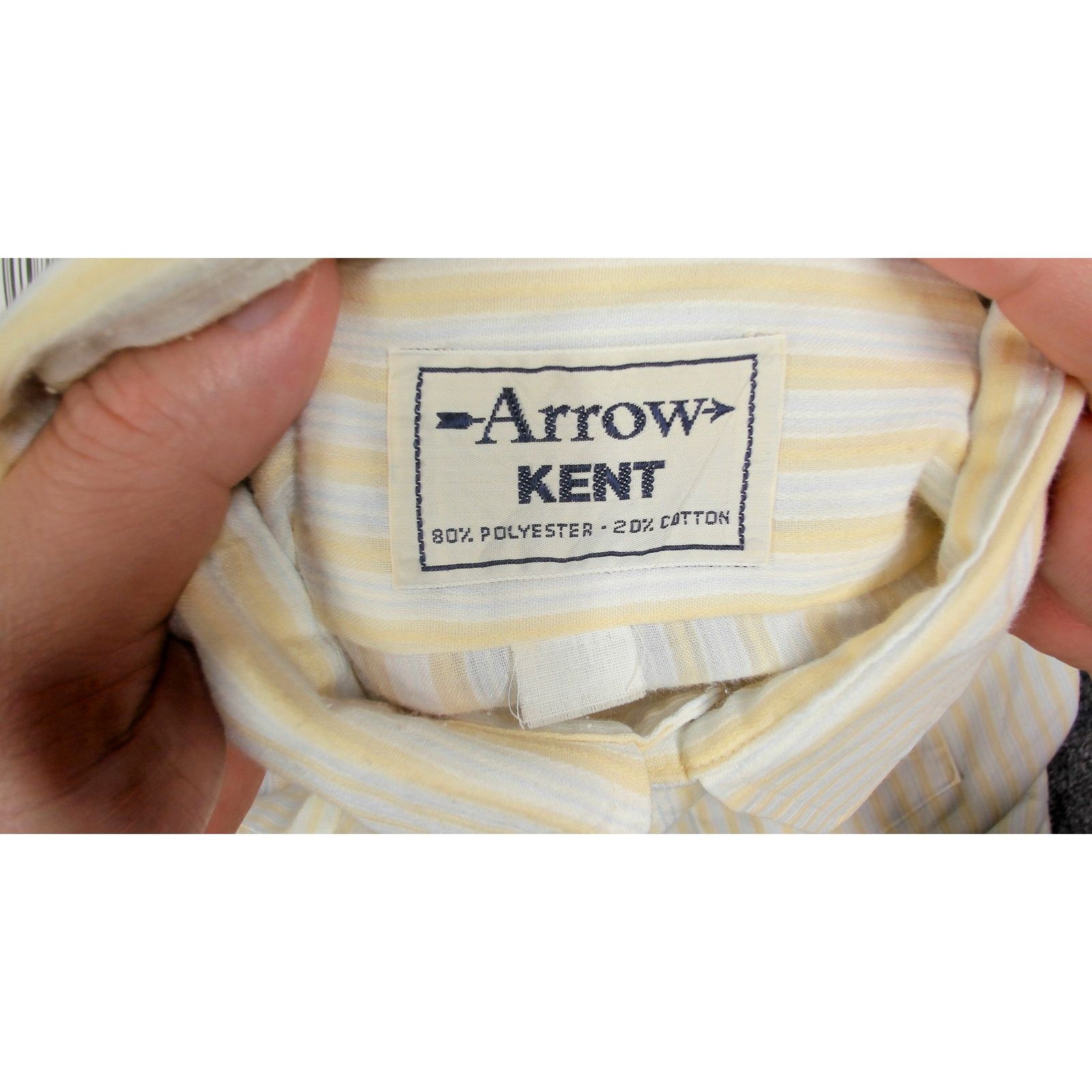 Arrow 70s Arrow Kent Striped Ribbed Point Collar Disco Shirt M Size US M / EU 48-50 / 2 - 5 Thumbnail