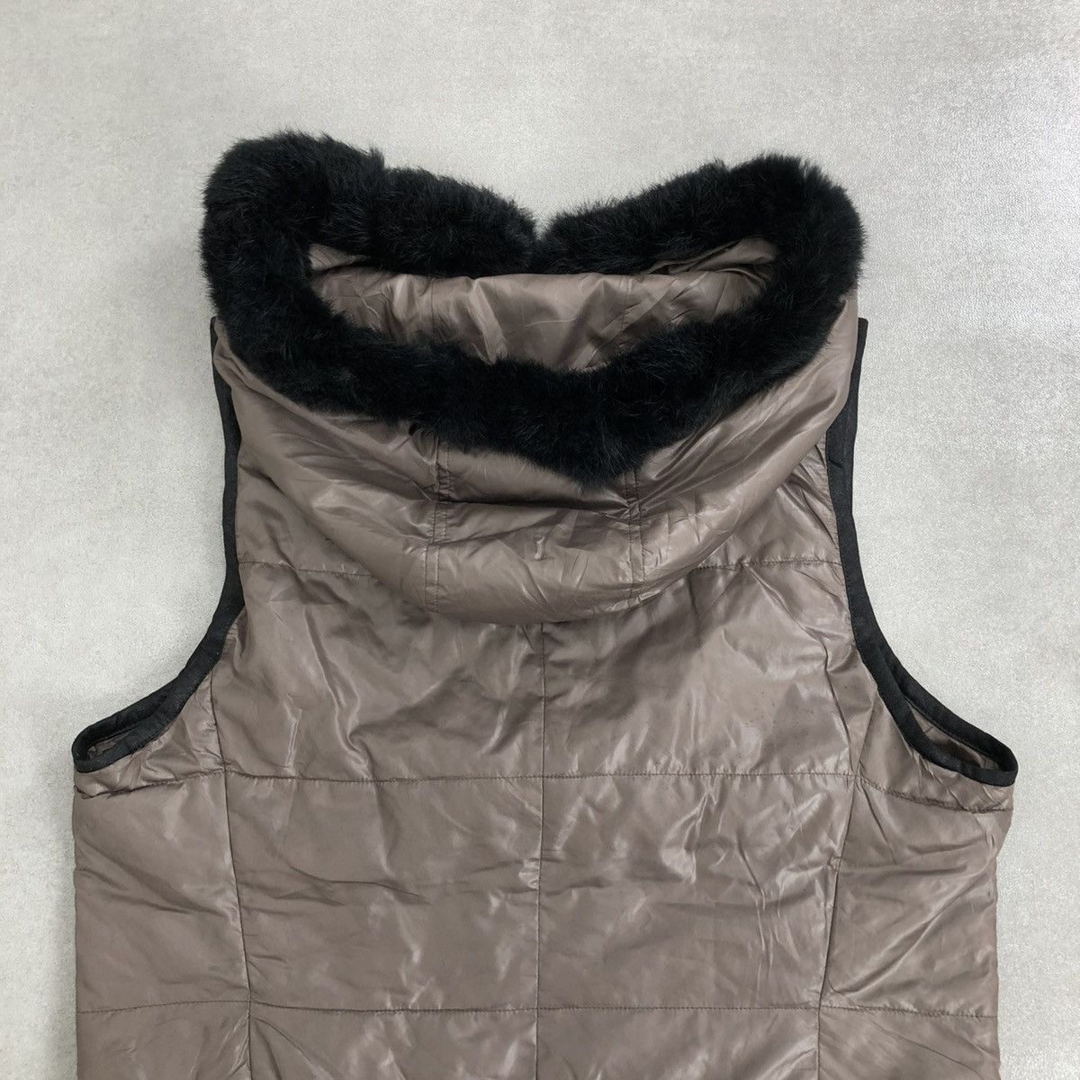 If Six Was Nine × Japanese Brand × Le Grande Bleu (L.G.B.) 2000s Comme Ca Ism Gothic Lgb Goa Punk Down Jacket Fur Vest Size US M / EU 48-50 / 2 - 9 Thumbnail