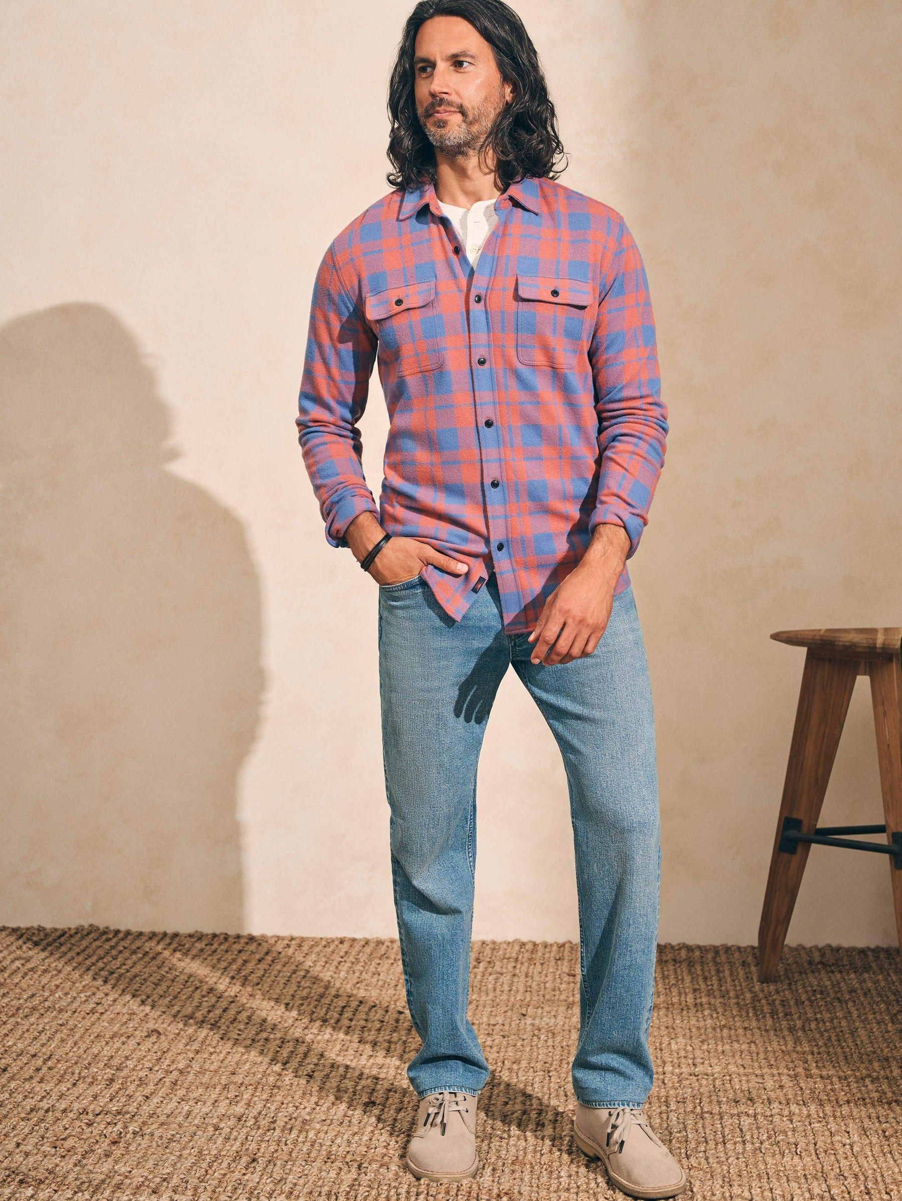 Faherty Legend Sweater Flannel Shirt Size US S / EU 44-46 / 1 - 1 Thumbnail