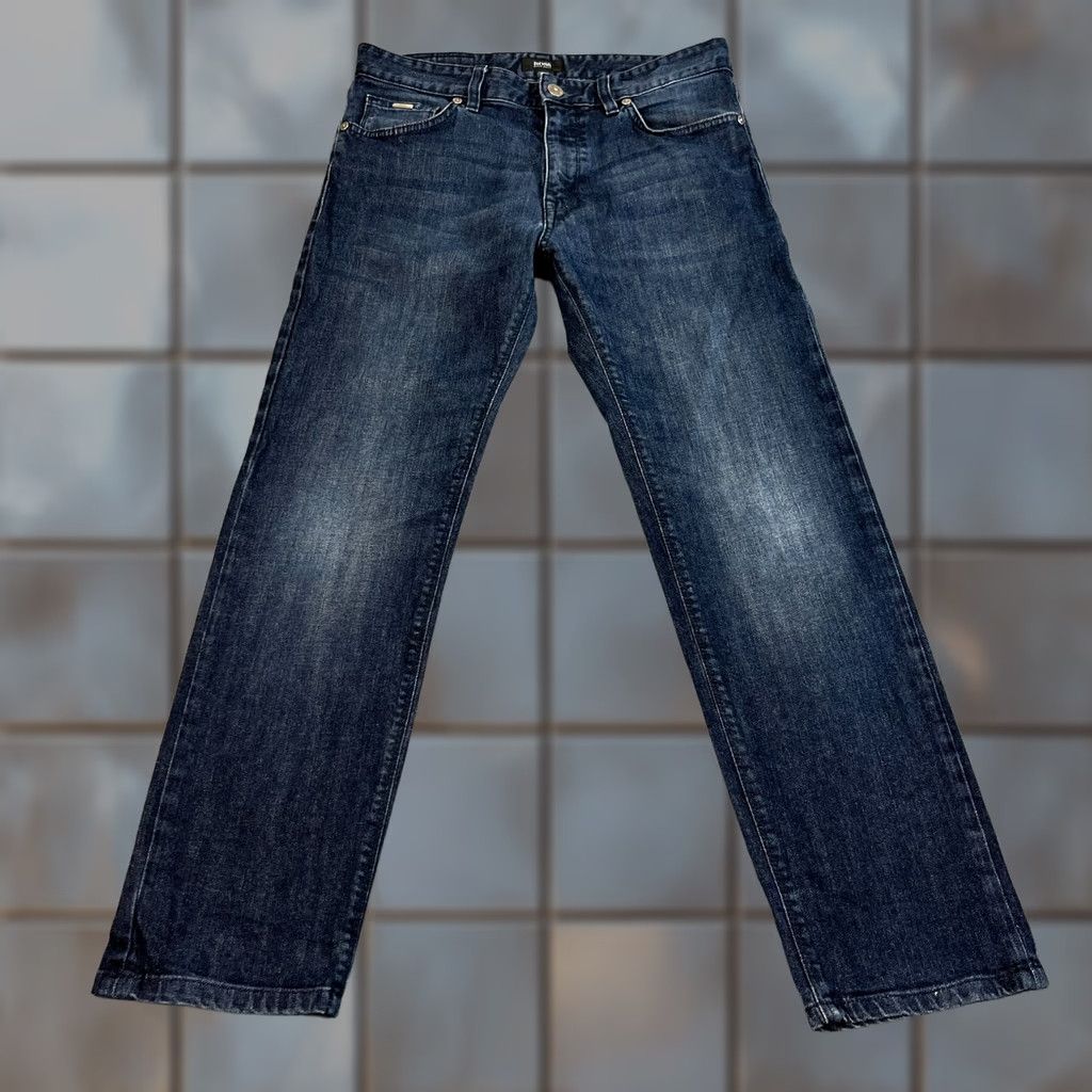 Hugo Boss HUGO BOSS Jeans Tapered Male 30 Regular Denim Dark Blue Maine 3 5-Pocket Stretch Comfortable Classic Mens Size US 30 / EU 46 - 1 Thumbnail