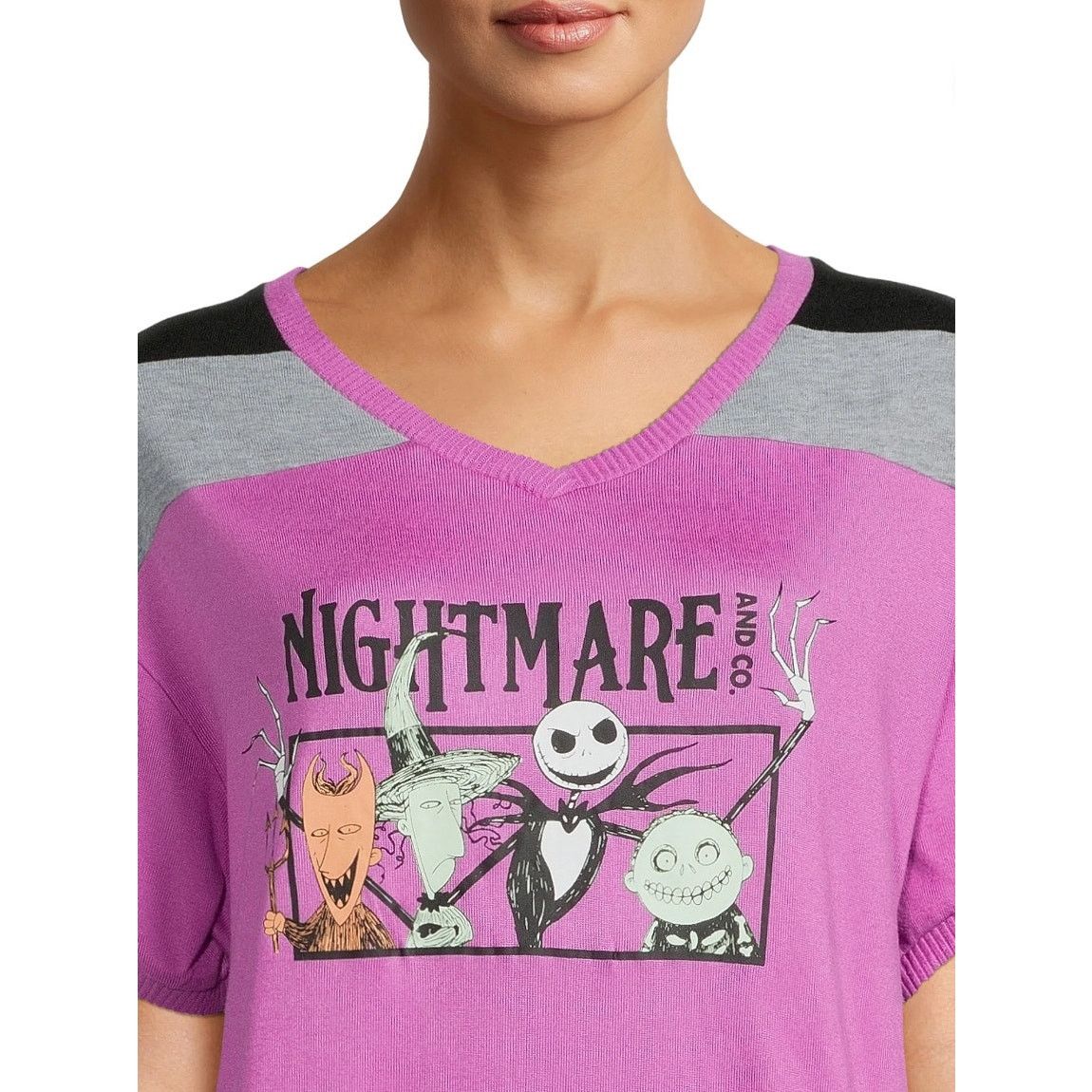 Disney 3X Nightmare Before Christmas Graphic Sleepwear Tee top Size 3XL / US 20-22 - 3 Thumbnail