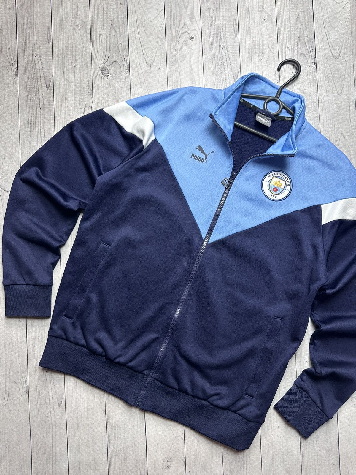 Puma × Vintage Vintage puma Manchester City soccer track jacket size L Size US L / EU 52-54 / 3 - 2 Thumbnail
