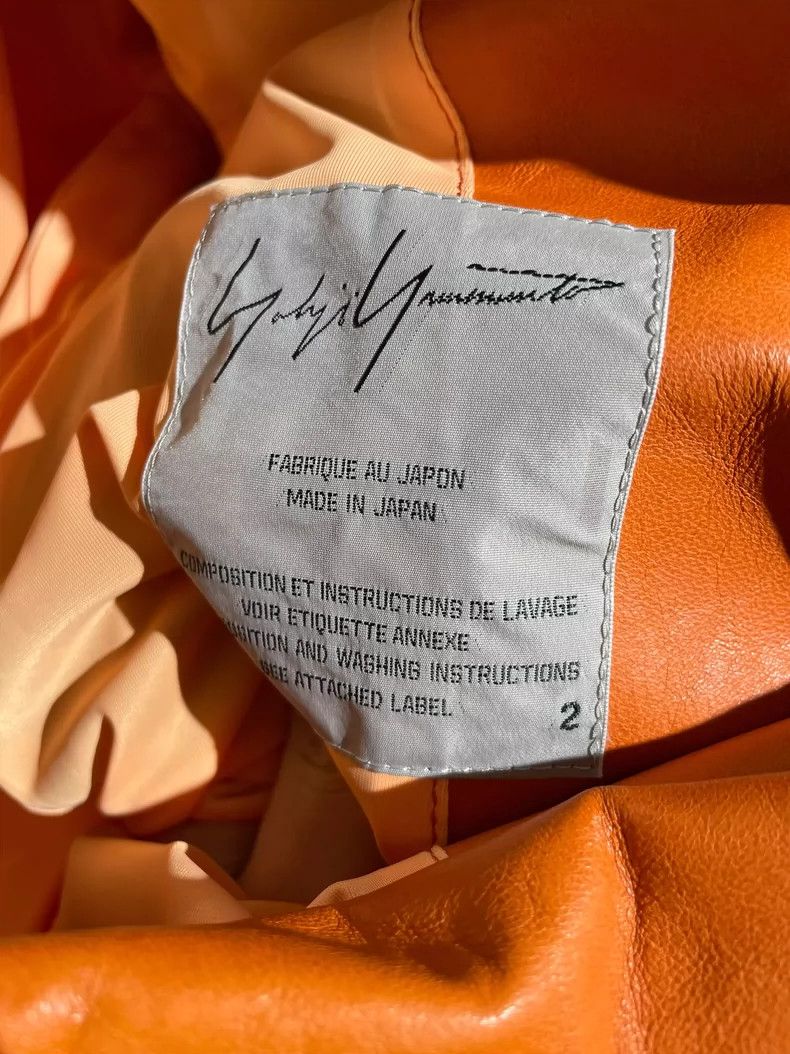 Yohji Yamamoto yohji yamamotoSheepskin orange dyed leather jacket 2503-Nex Size US M / EU 48-50 / 2 - 3 Thumbnail