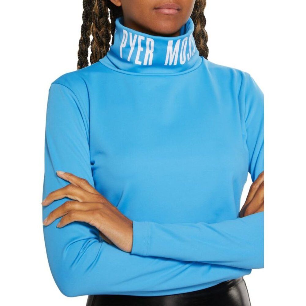 Pyer Moss × Reebok NWT New $120 Pyer Moss x Reebok Cropped Logo Turtleneck Top Size S / US 4 / IT 40 - 2 Thumbnail