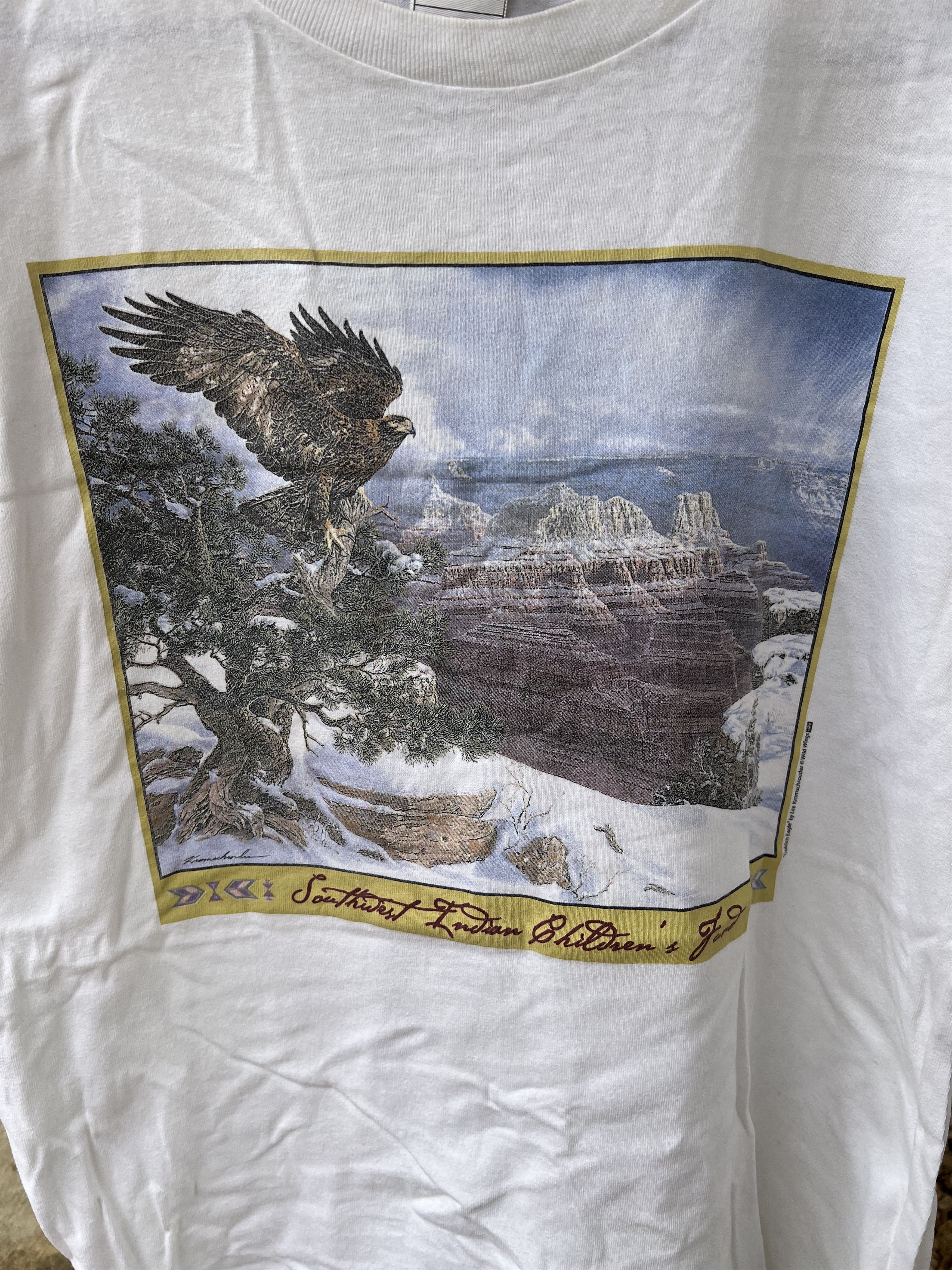 Vintage "Golden Eagle" by Lee Kromschroeder Art Tee Size US L / EU 52-54 / 3 - 2 Thumbnail