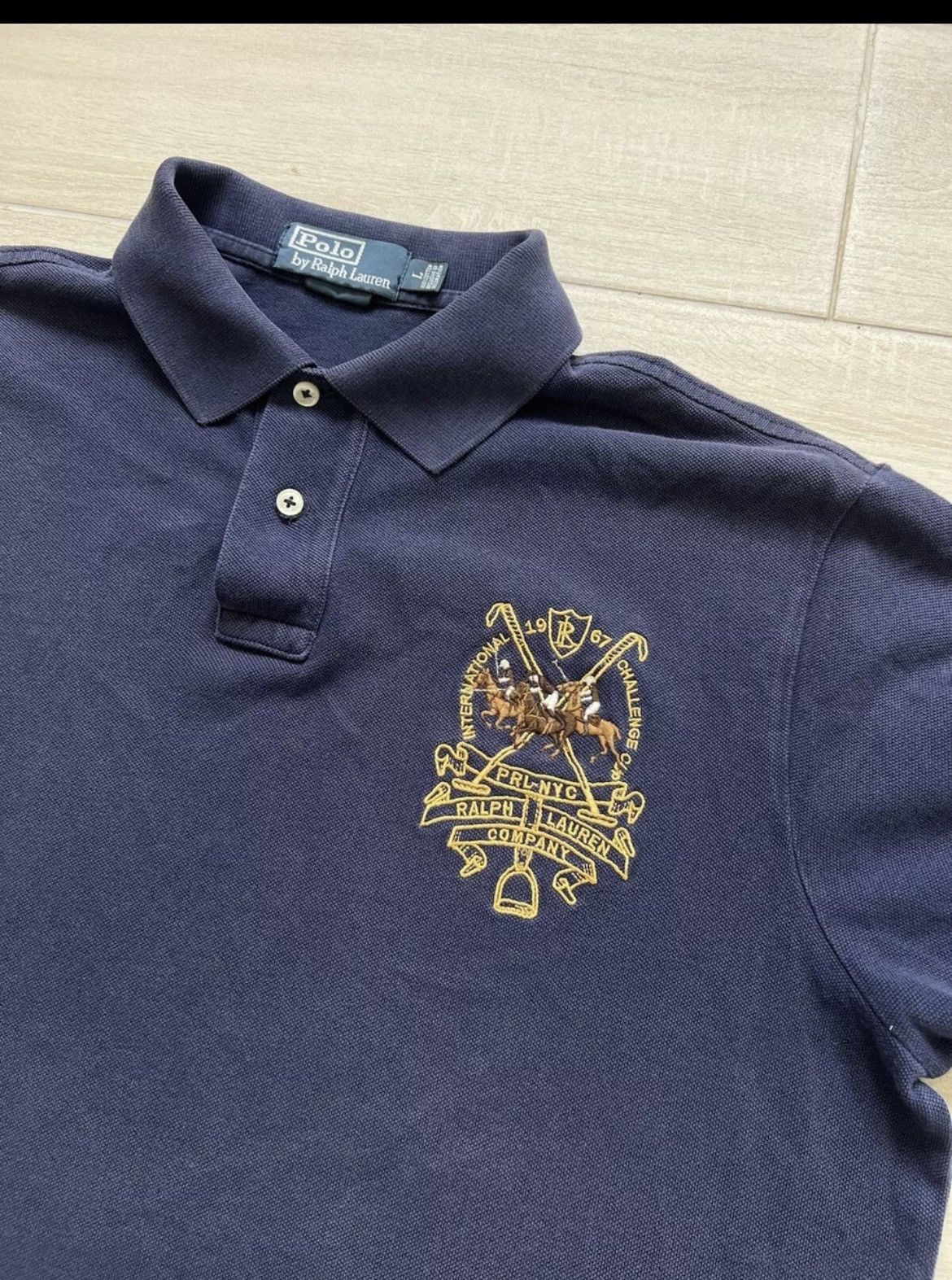 Polo Ralph Lauren × Vintage VTG Polo Ralph Lauren International Challenge Cup Blue Size US L / EU 52-54 / 3 - 2 Thumbnail